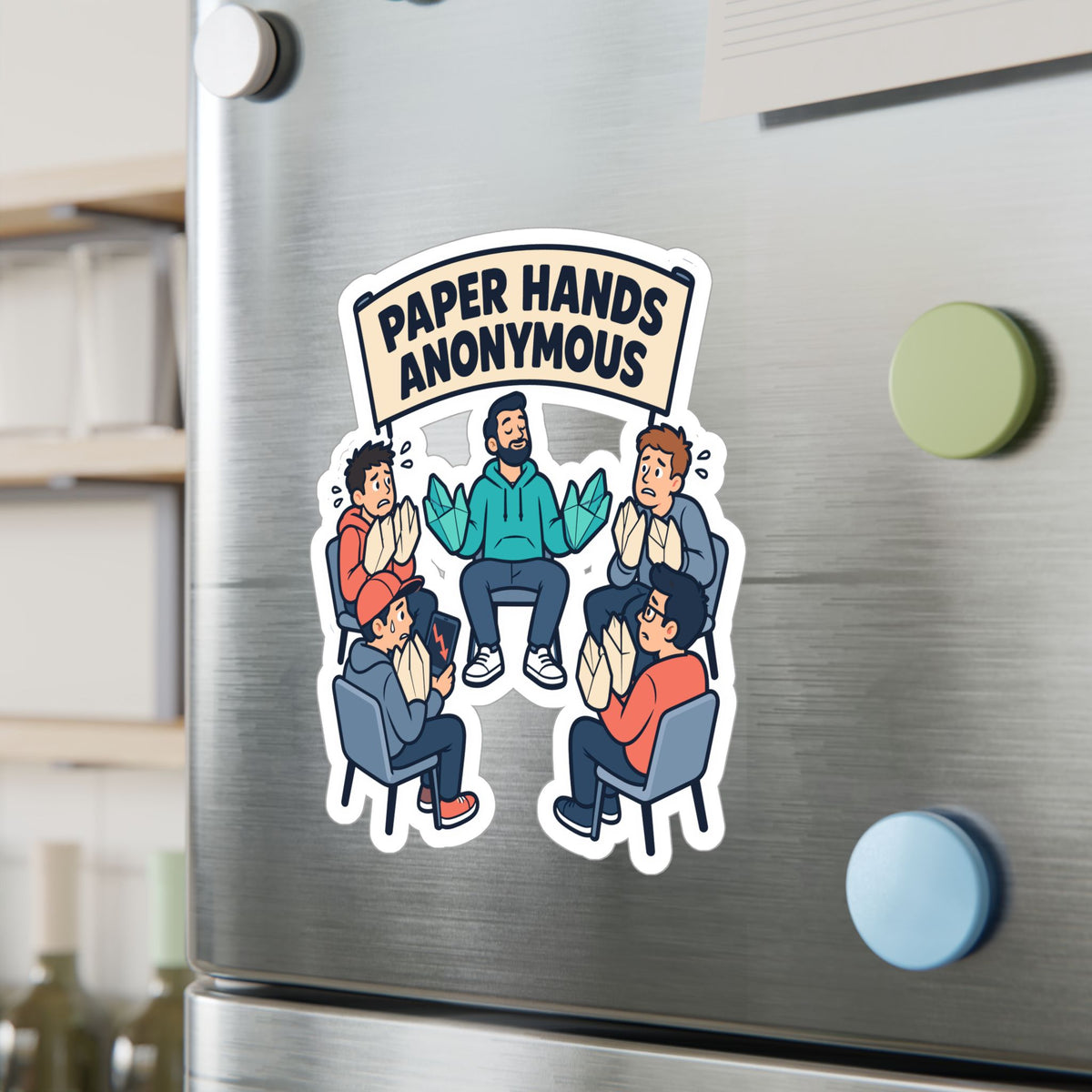 Day Trading Sticker - Paper Hands Anonymous Decals for the Stock Market and Forex Trader, Laptop or Water Bottle