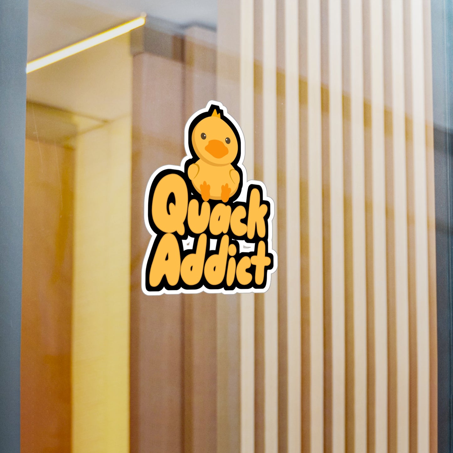 Quack Addict - Quack Sticker for Wall, Laptop, Window, Truck, Car Quack Gift Vinyl Rubber duck Decal Sticker