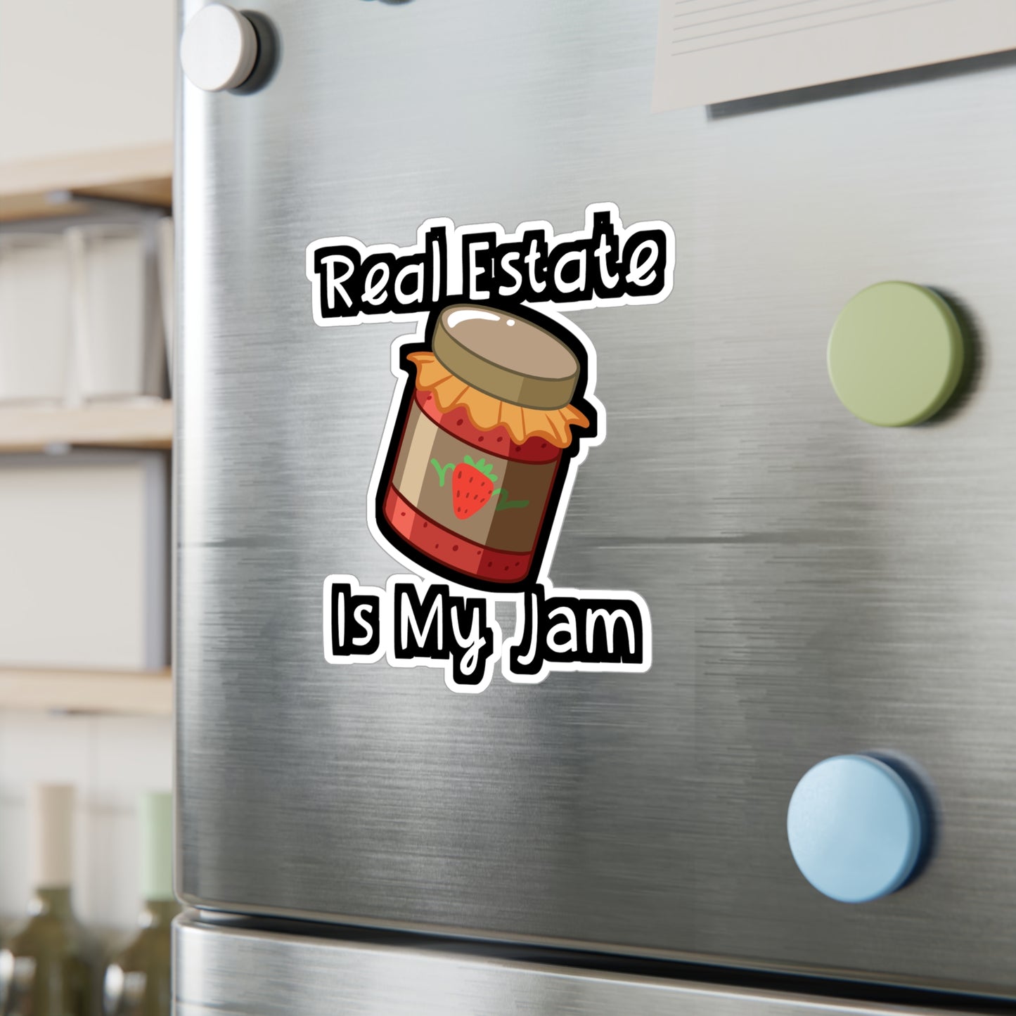 Real Estate Is My Jam - Realtor Sticker for Wall, Laptop, Window, Truck, Car Realtor Gift Vinyl Real estate Decal Sticker