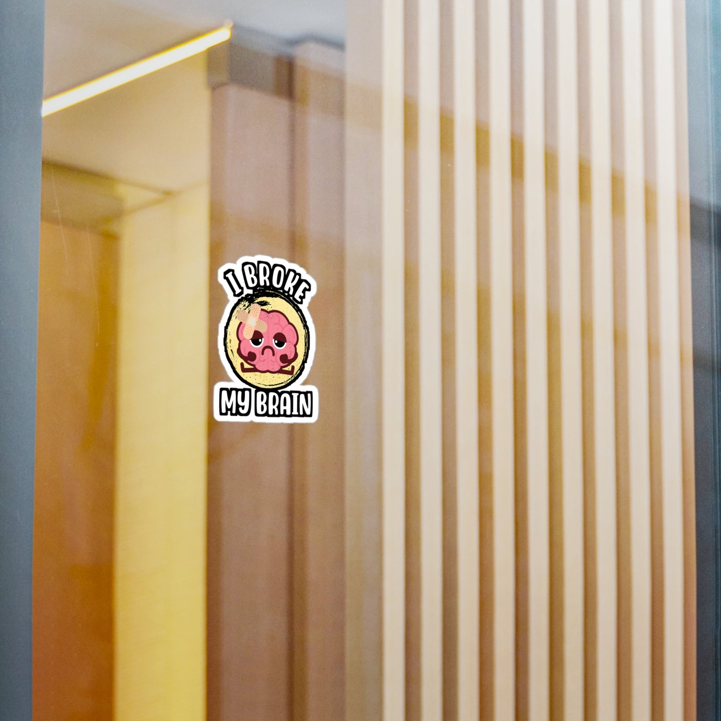 I Broke My Brain - Brain-surgery Sticker for Laptop Sticker. Water Bottle Sticker, Vinyl Skull Decal - Brain-surgery Gift