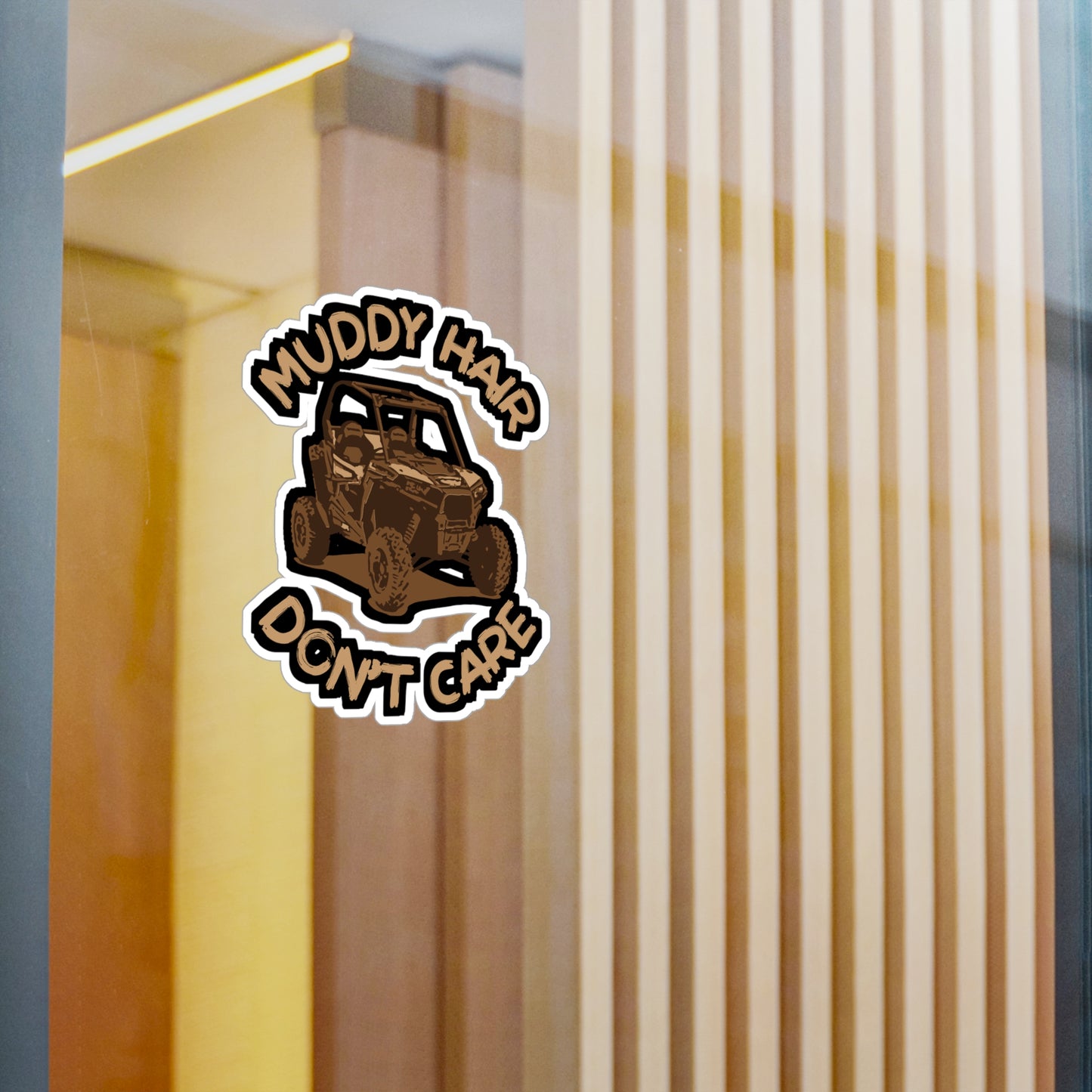 Muddy Hair Don't Care - ATV Sticker for Car Window Laptop Sticker. Water Bottle Sticker, Vinyl Quad Decal, Mudding Sticker - ATV Gift