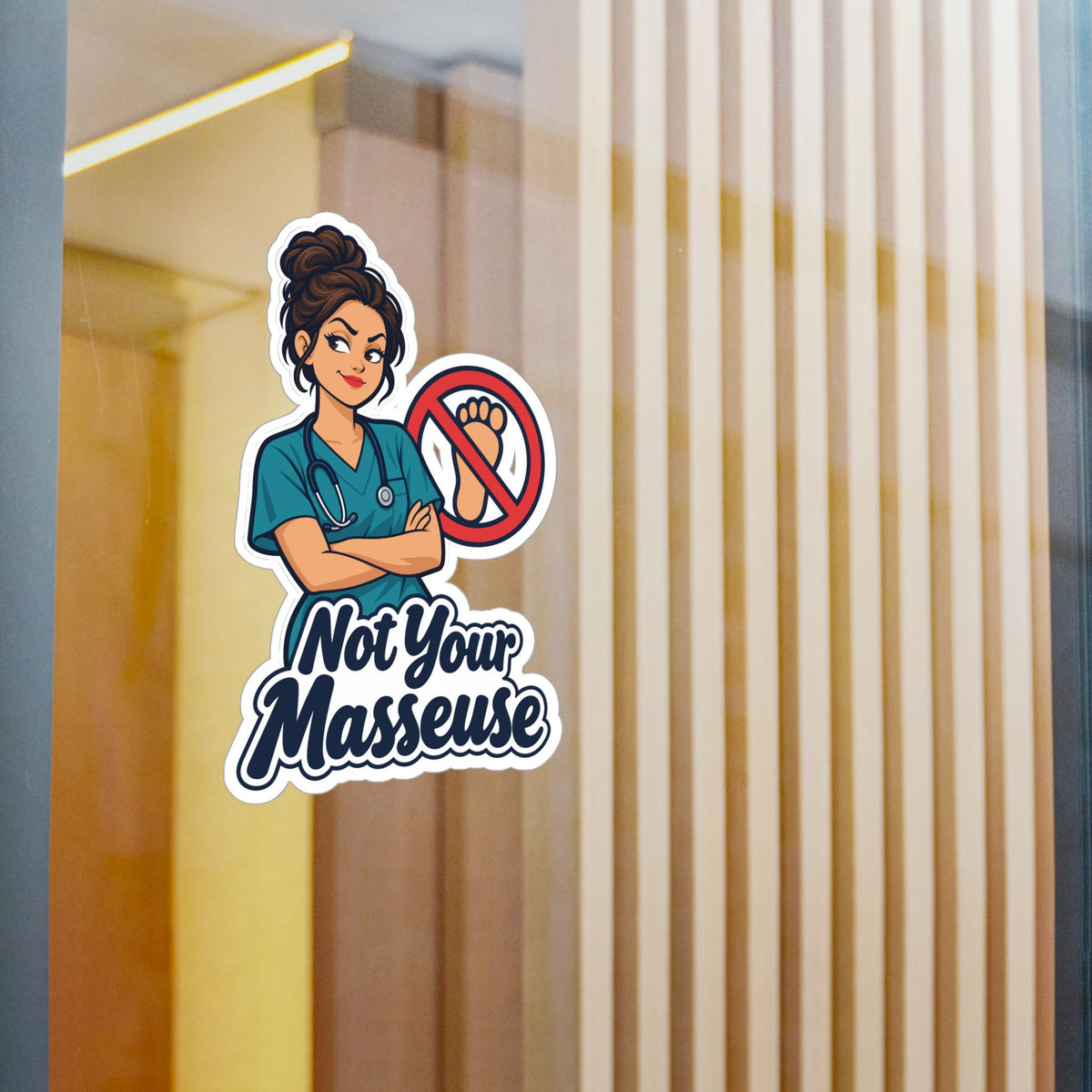 Nurse Sticker “Not Your Masseuse” Vinyl Decals for Laptop, Water Bottle, Nursing Student Gift