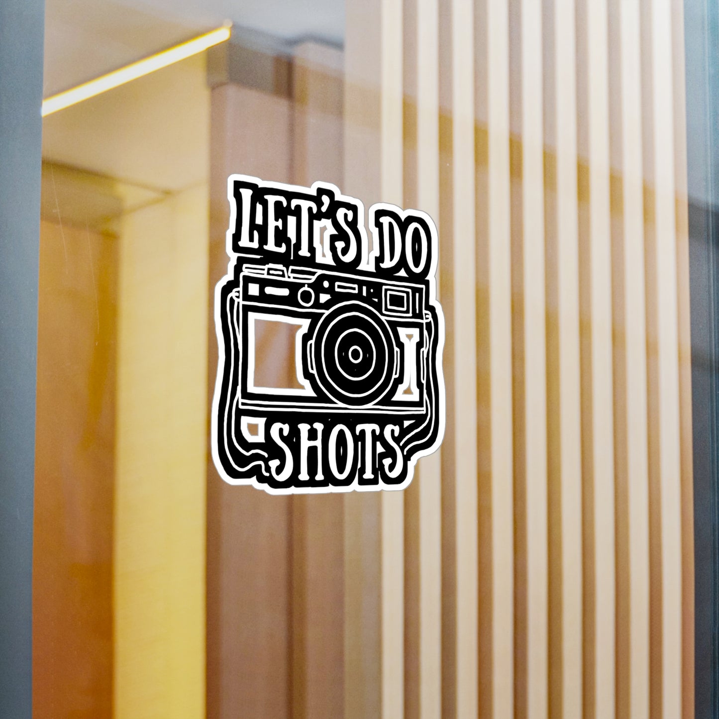 Let's Do Shots - Photography Sticker for Laptop Sticker. Water Bottle Sticker, Vinyl Shooting Decal - Photography Gift