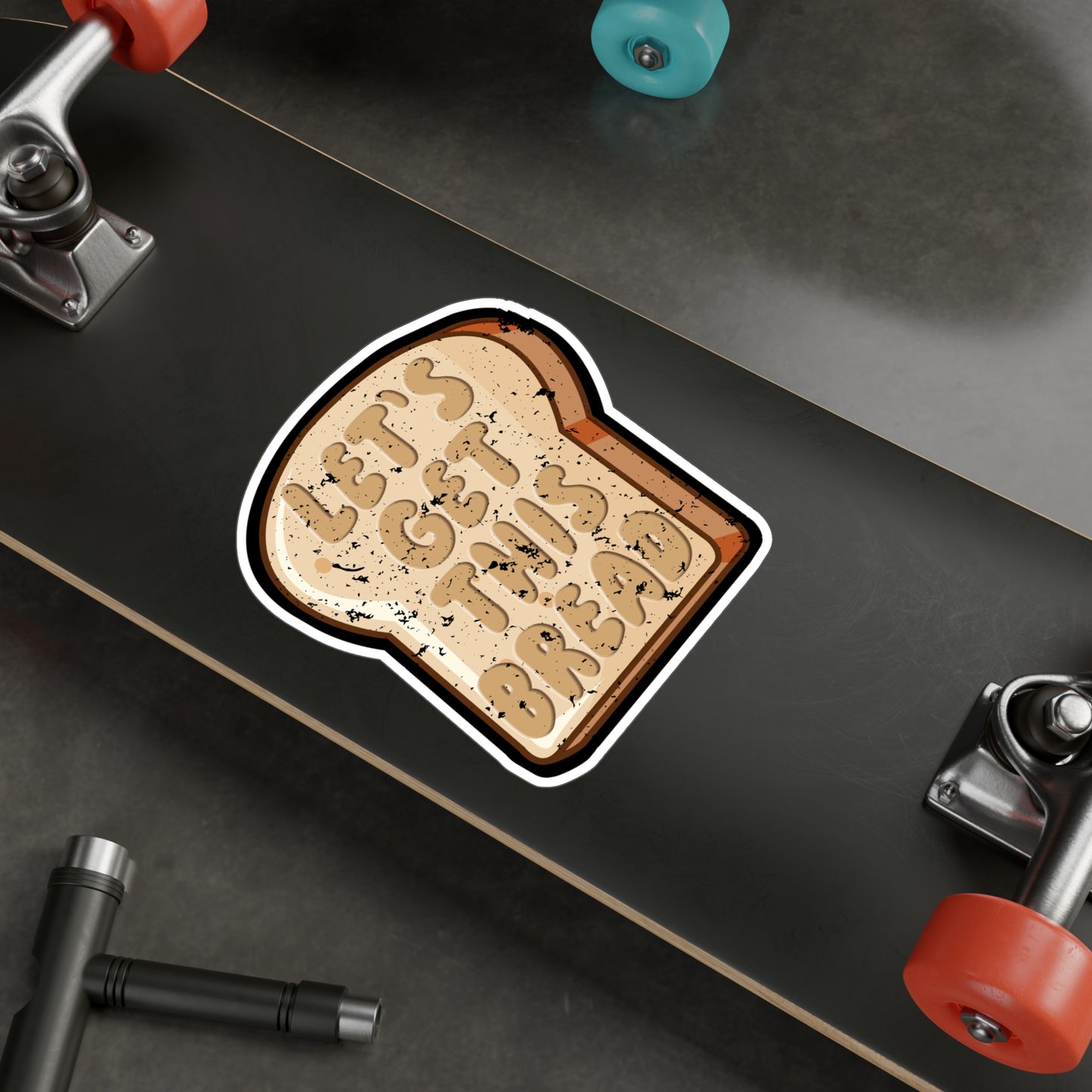 Let's Get This Bread - Baking Sticker for Laptop Sticker. Water Bottle Sticker, Vinyl Cake-decorator Decal - Baking Gift