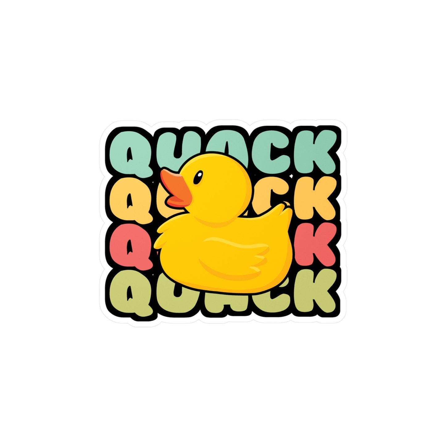 Quack Duck - Quack Sticker for Car Window Laptop Sticker. Water Bottle Sticker, Vinyl Rubber duck Decal, Geeky Sticker - Quack Gift