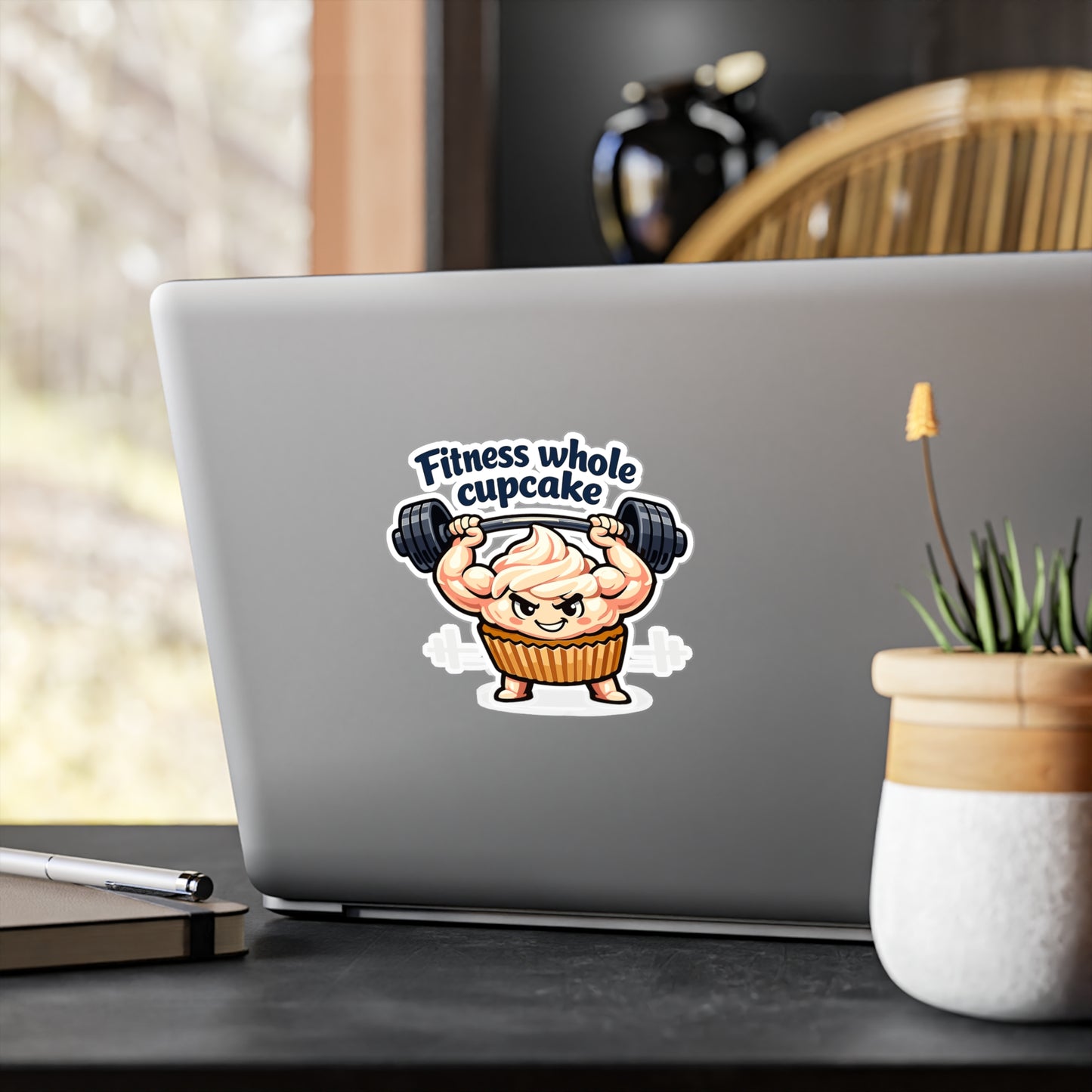 Baking Sticker Funny Fitness Whole Cupcake Design Waterproof Vinyl Decals for Laptop Water Bottle Sourdough Soggy Baker Humor