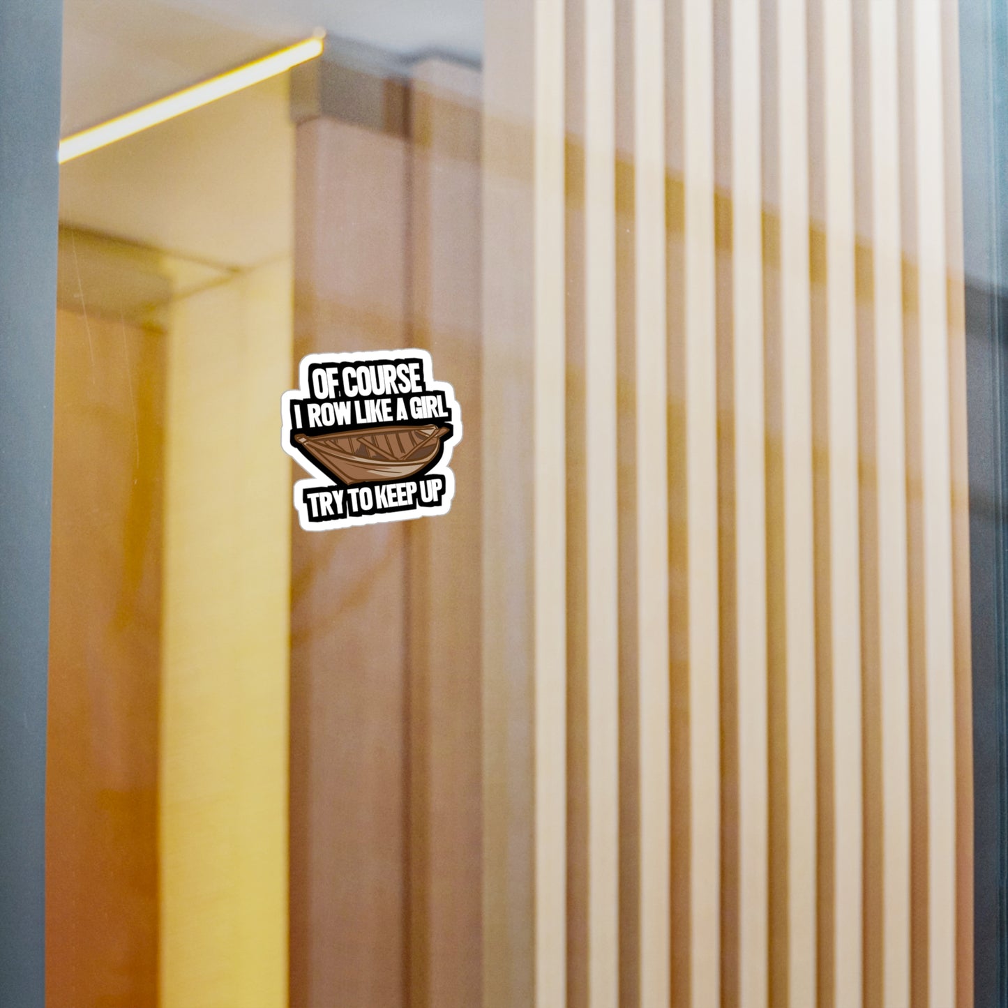 I Row Like A Girl - Rowing Sticker for Car Window Laptop Sticker. Water Bottle Sticker, Vinyl Coxswain Decal, Rower Sticker - Rowing Gift