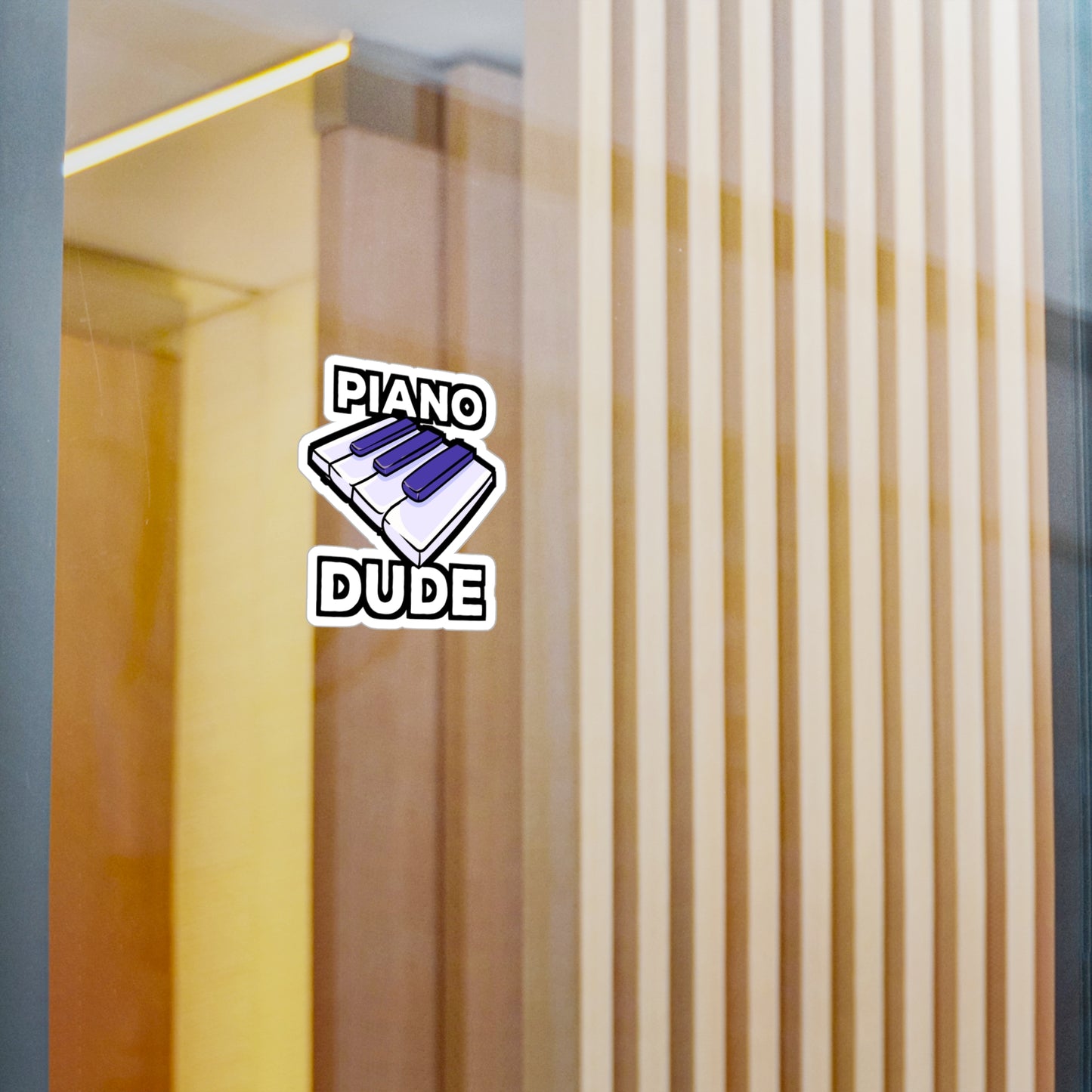 Piano Dude - Piano Sticker for Car Window Laptop Sticker. Water Bottle Sticker, Vinyl Sharp Decal, Pianist Sticker - Piano Gift