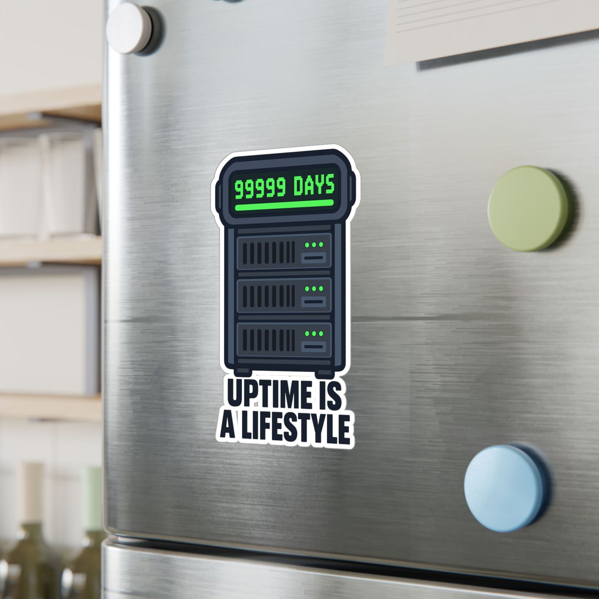 Server Sticker – Uptime Is A Lifestyle Design, Decals for Server Rack, Laptop or Fitness Tracker