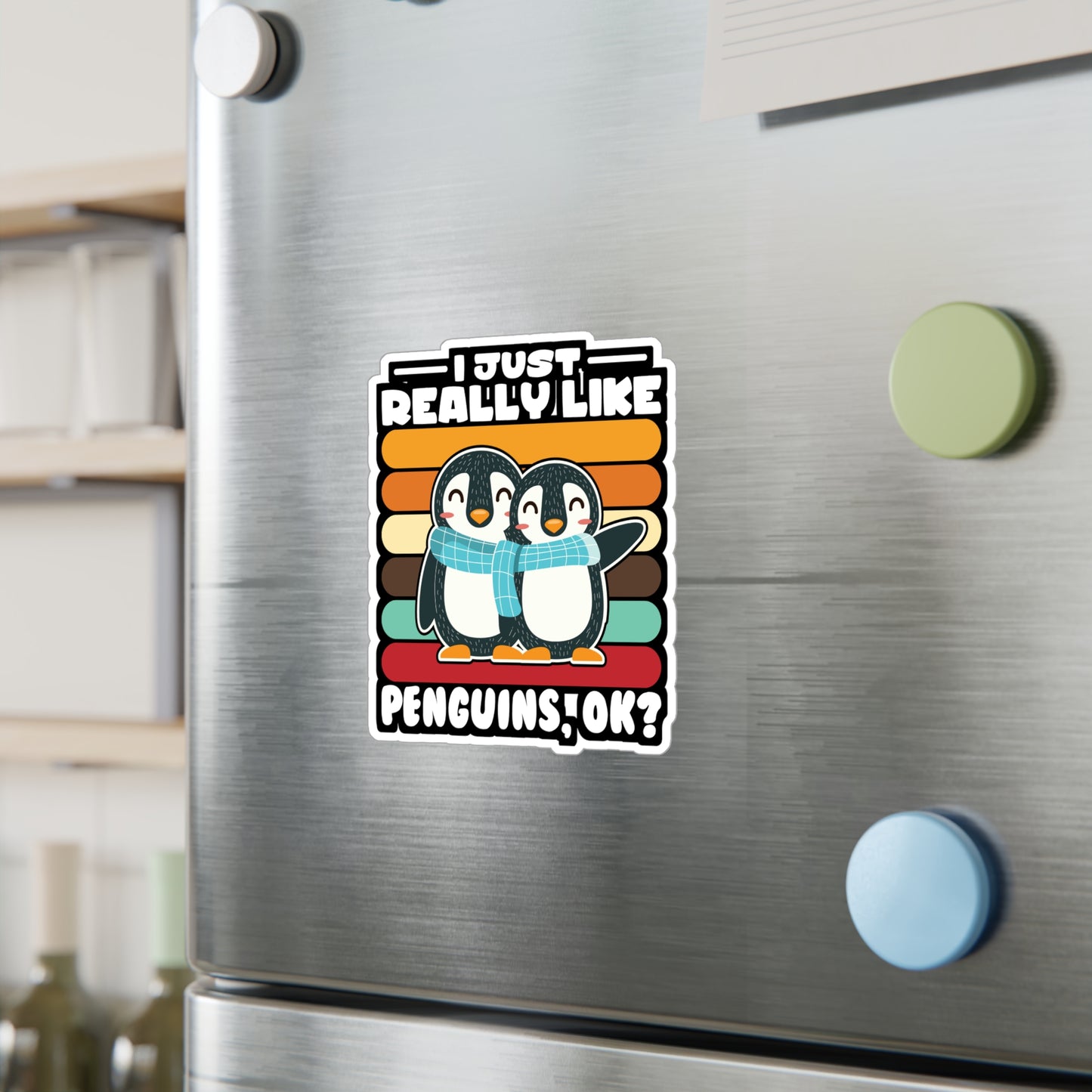 I Just Really Like Penguins - Penguin Sticker for Laptop Sticker. Water Bottle Sticker, Vinyl Small Decal - Penguin Gift