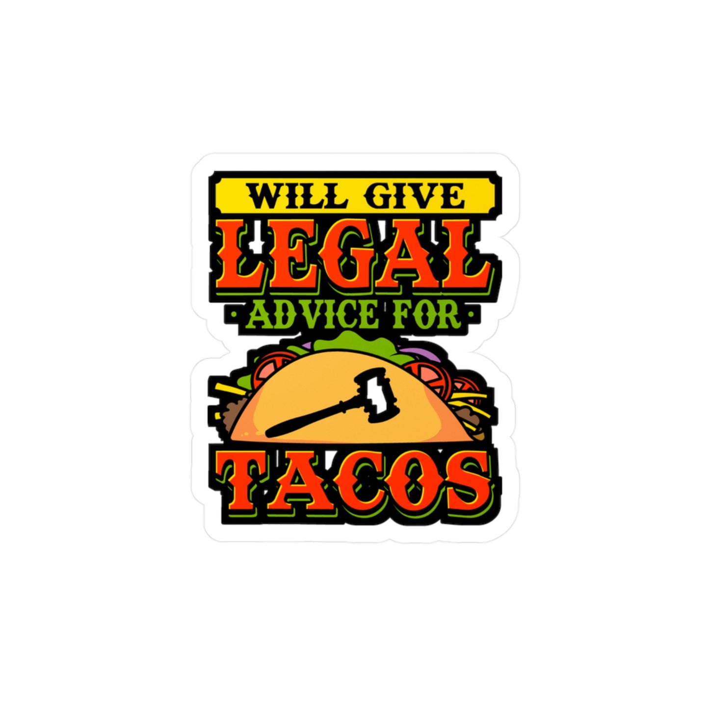 Will Give Legal Advice Lawyer | Lawyer Sticker | Attorney Decals | Appeal Laptop Sticker | Lawyer Gift | Attorney Gift