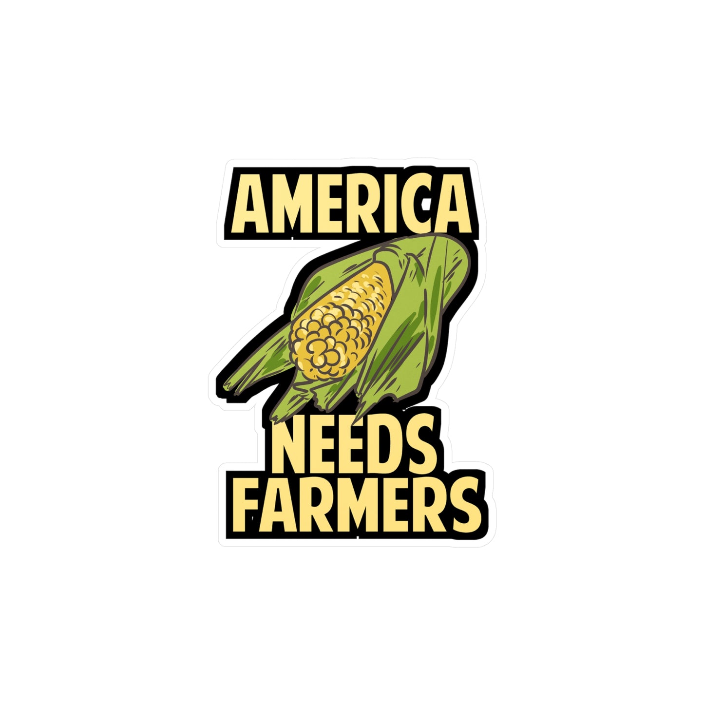 America Needs Farmers | Farmers Sticker | Tractor Vinyl Sticker | Livestock Laptop Sticker | Farmers Gift | Tractor Gift