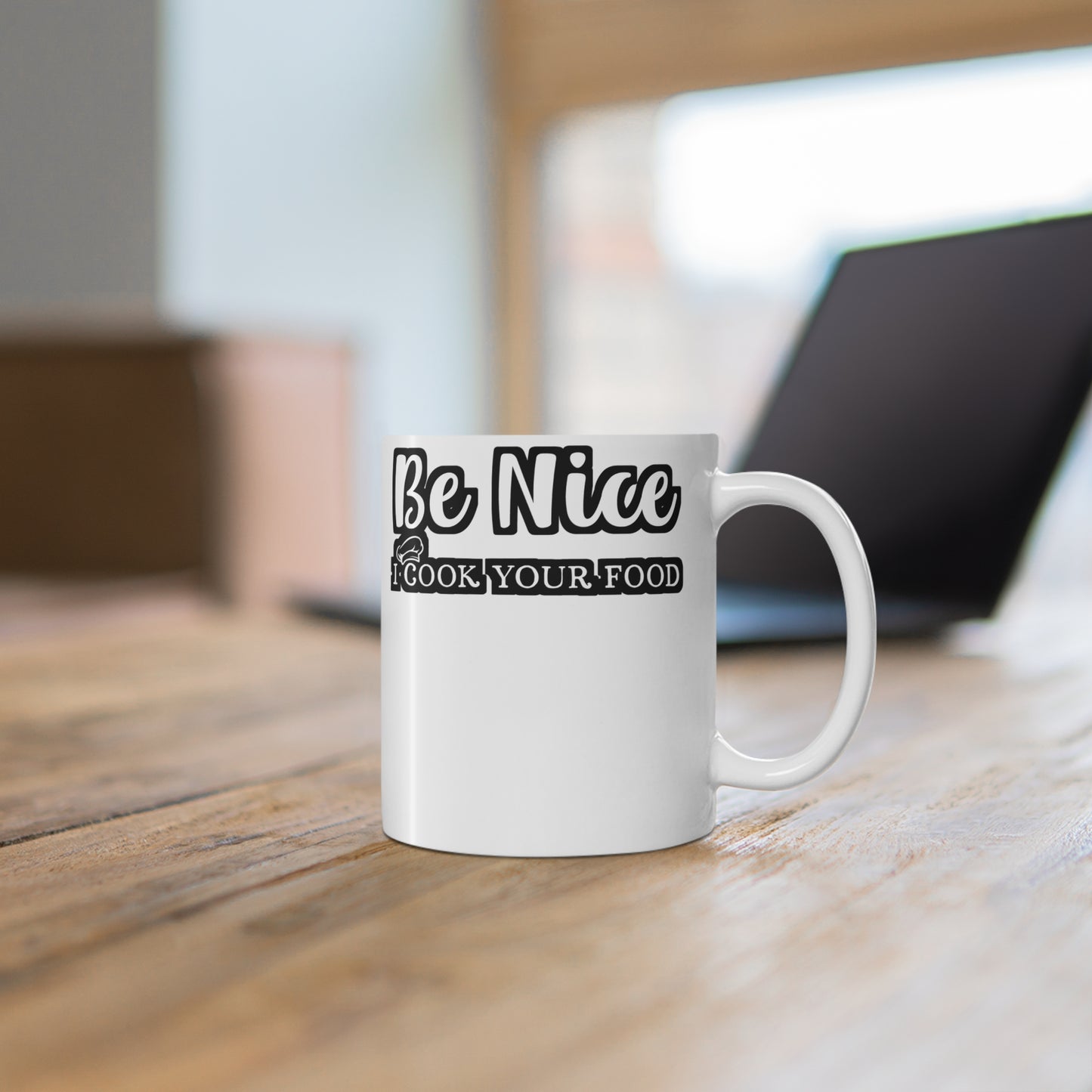 Be Nice I Cook Your Food - Lunch lady Mug for Coffee 11oz. Lunch lady Cup, White ceramic, Lunch Mug, School Tea Cup - Lunch lady Gift