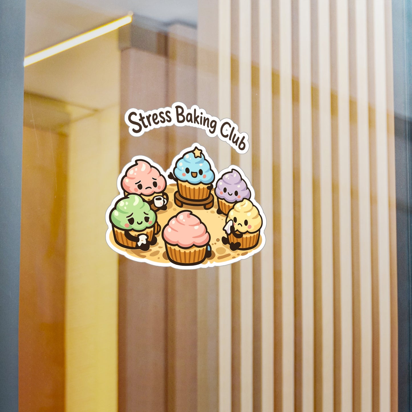 Baking Sticker Stress Baking Club Design Funny Sourdough Baker Decals Waterproof Vinyl for Laptop or Water Bottle