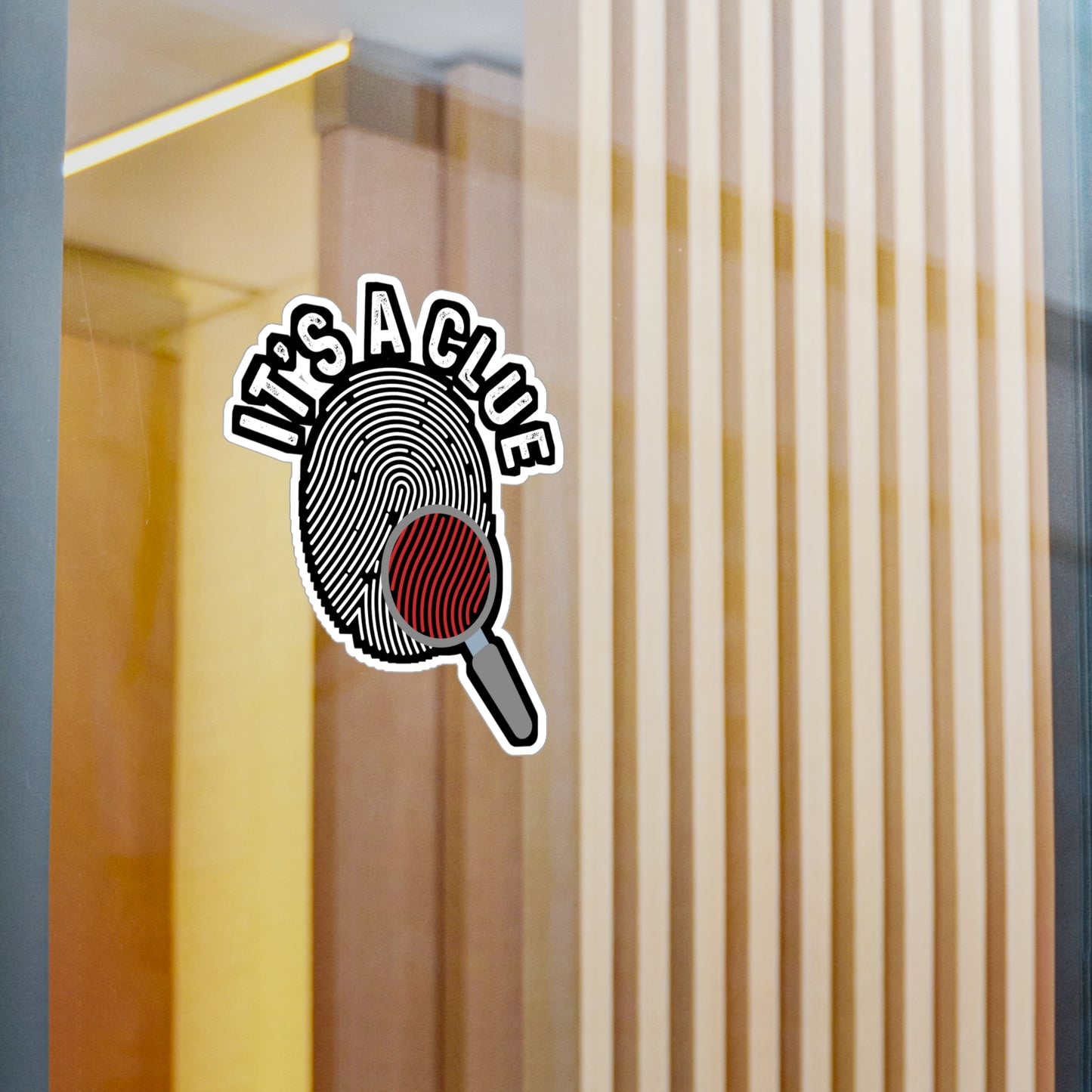 It's A Clue | Detective Sticker | Spying Decals | Investigator Laptop Sticker | Detective Gift | Spying Gift