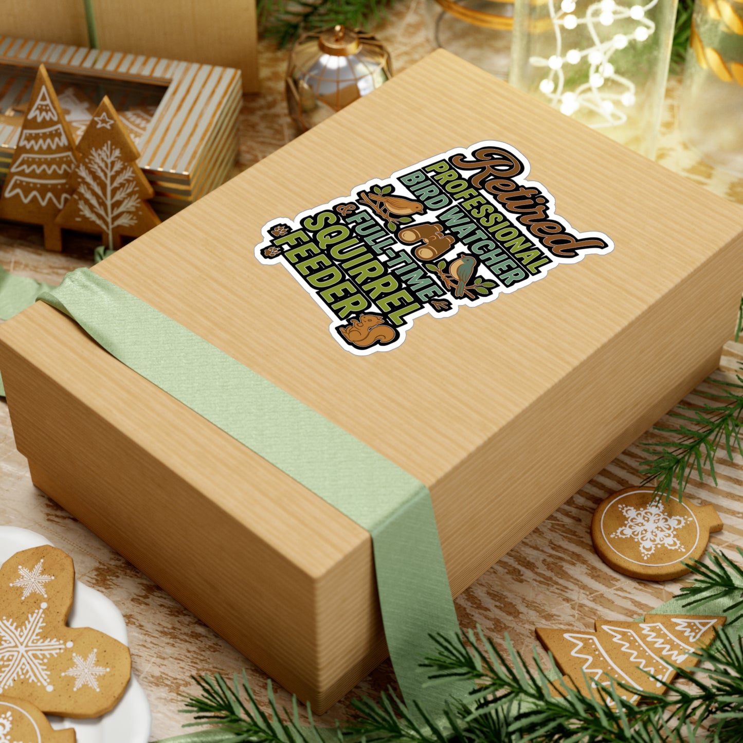 Retired - Professional Bird Watcher And Squirrel Feeder - bird watching Sticker for Laptop, Water Bottle, Perfect Gift for Retirees & Nature Lovers