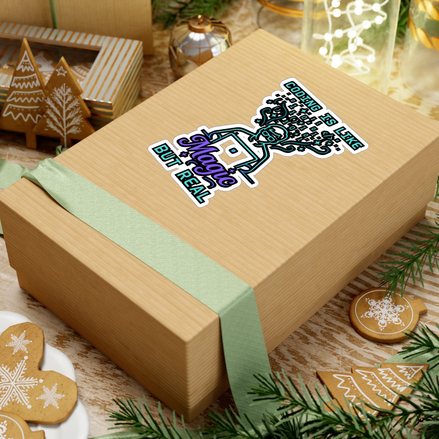 Coding Is Like Magic But Real - Programming Sticker for Laptops, Water Bottles - Great Gift for Developers, Coders