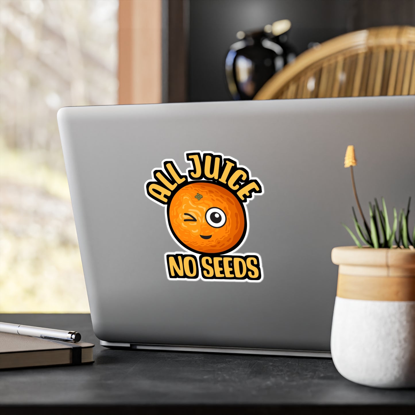 All Juice No Seeds | Vasectomy Sticker | Childproofing Decals | Parenthood Laptop Sticker | Vasectomy Gift | Childproofing Gift