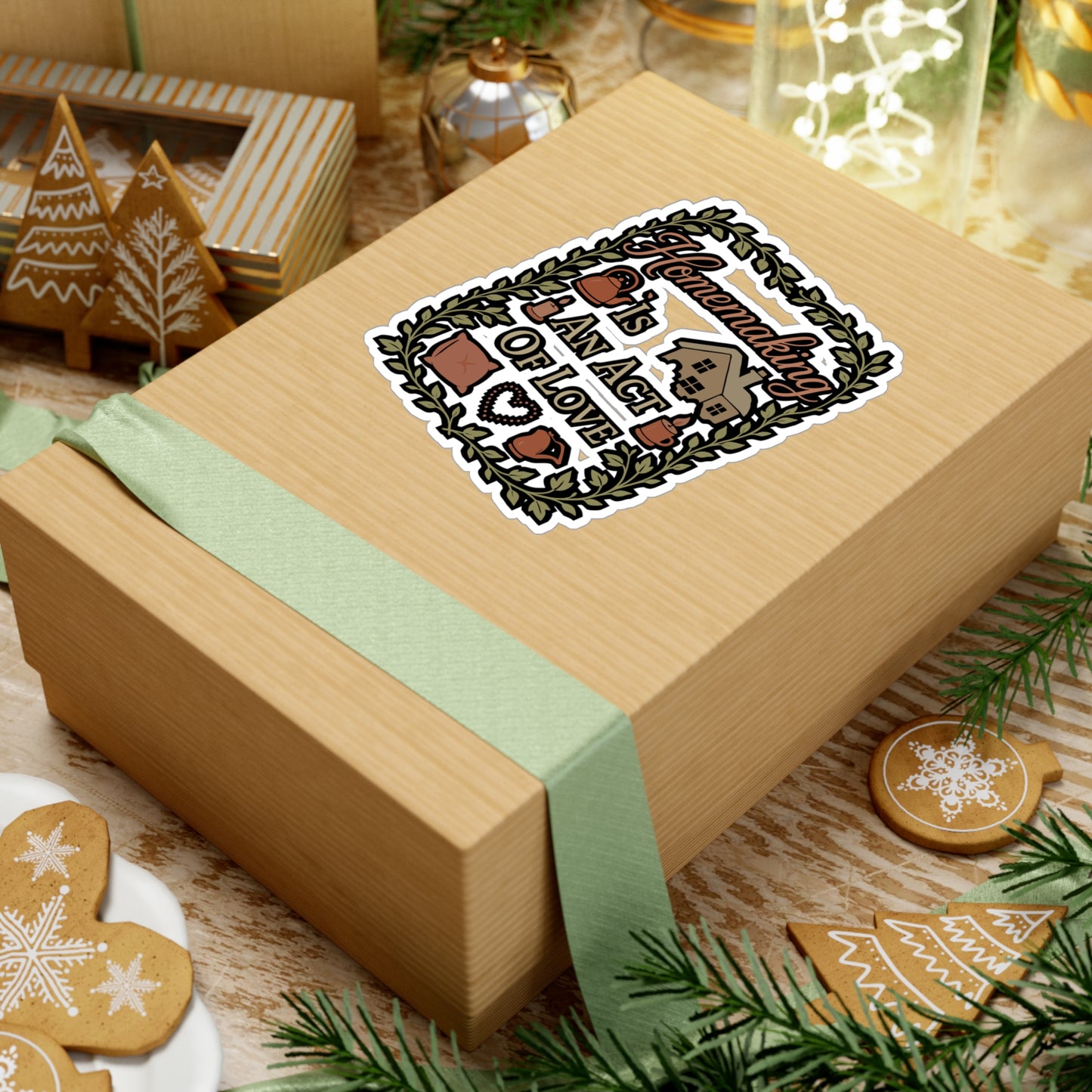 Homemaking Is an Act of Love – Homemaker Sticker for Laptop, Water Bottle & Family Life Gifts