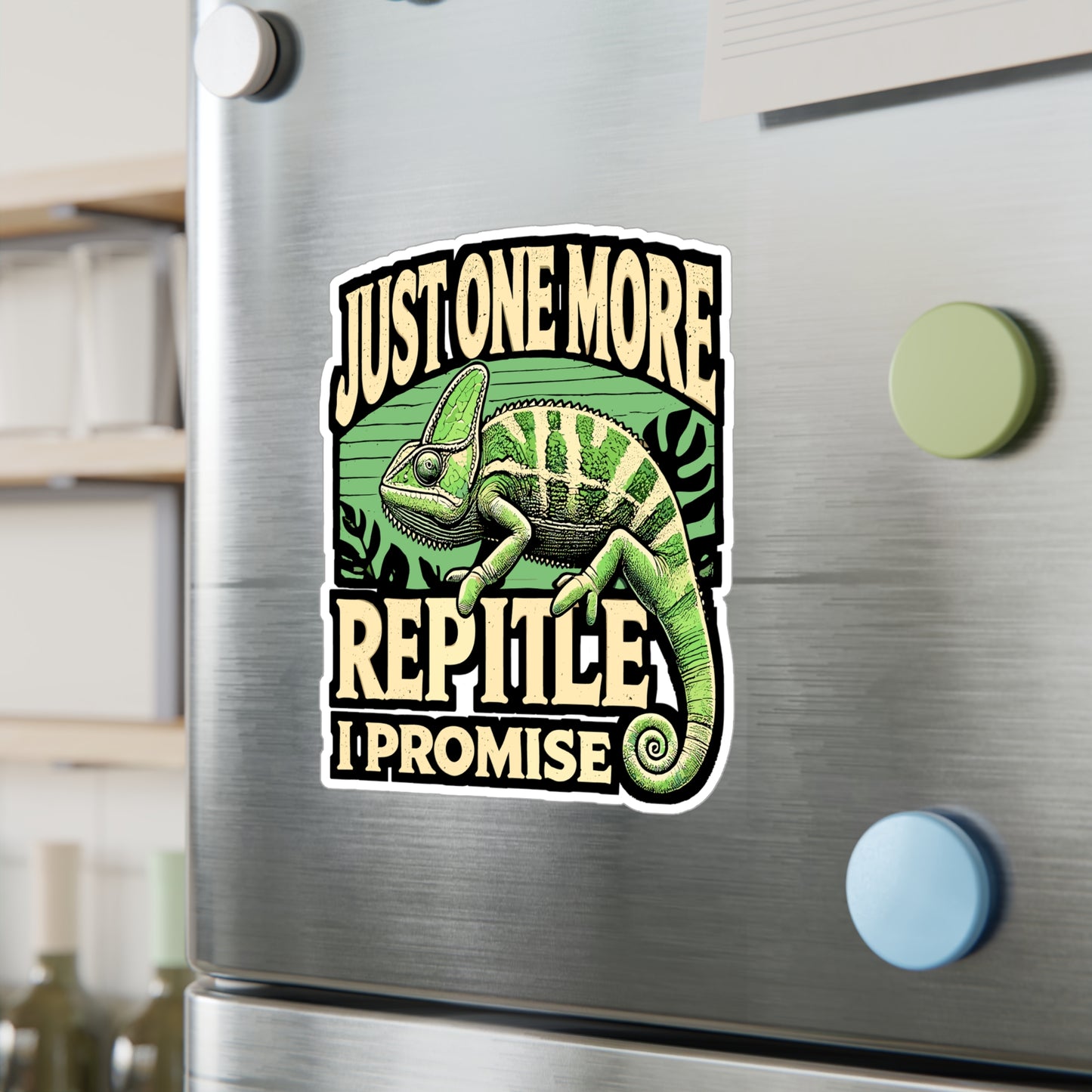 Just One More Reptile I Promise - Reptile Sticker for Laptop Sticker. Water Bottle Sticker, Vinyl Chameleon Decal - Reptile Gift