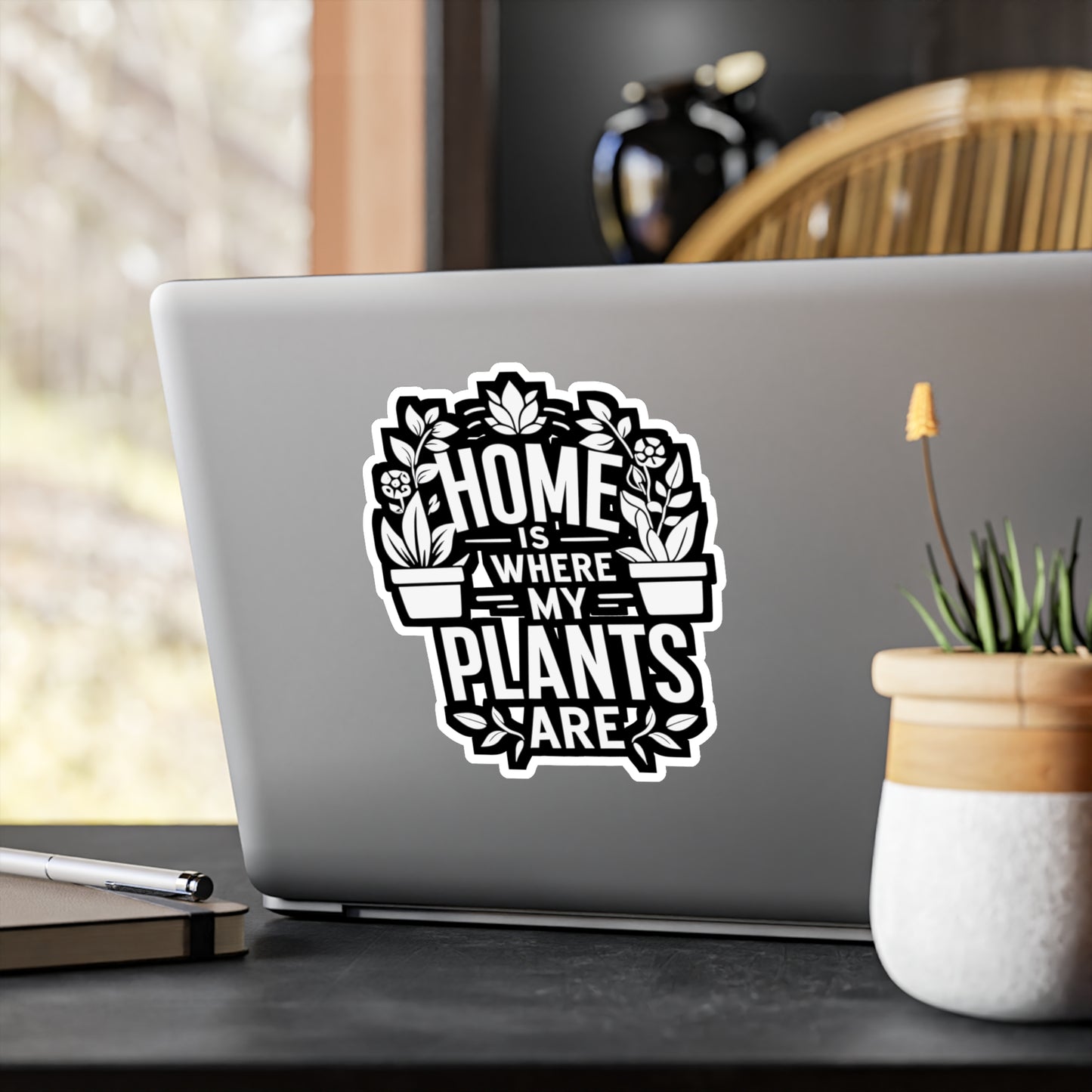 Home Is Where My Plants Are - Gardening Sticker for Laptop Sticker. Water Bottle Sticker, Vinyl Landscaper Decal - Gardening Gift