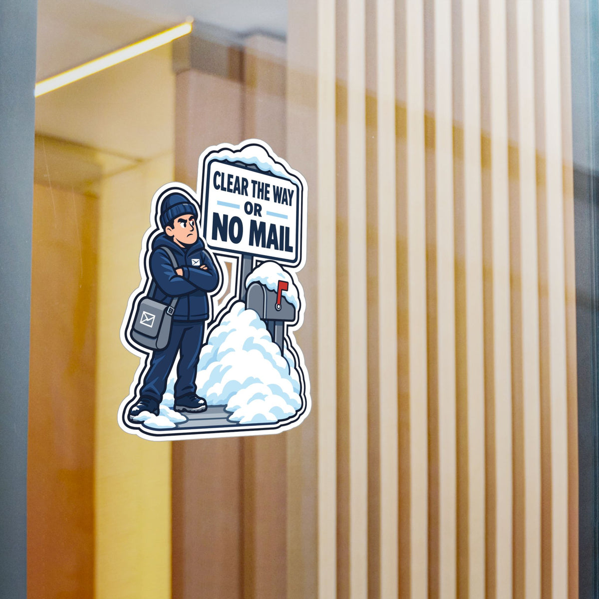 Postal Worker Sticker – Clear the Way or No Mail Rural Carrier Decals for Mailbox, Waterproof Vinyl