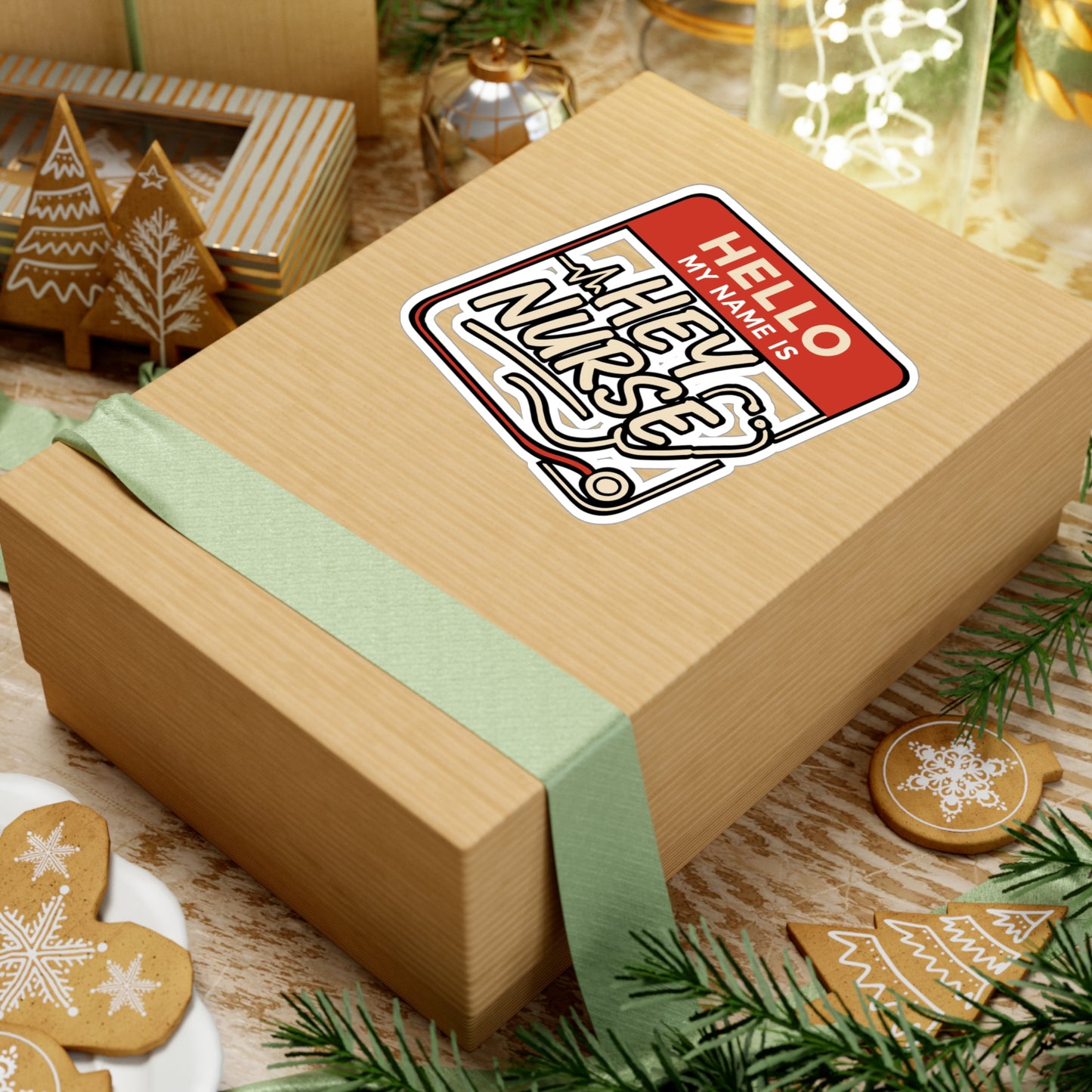 Hello My Name Is Hey Nurse – Nurse Sticker for Laptop or Water Bottle | Vinyl Night Shift Decal | Appreciation Gift