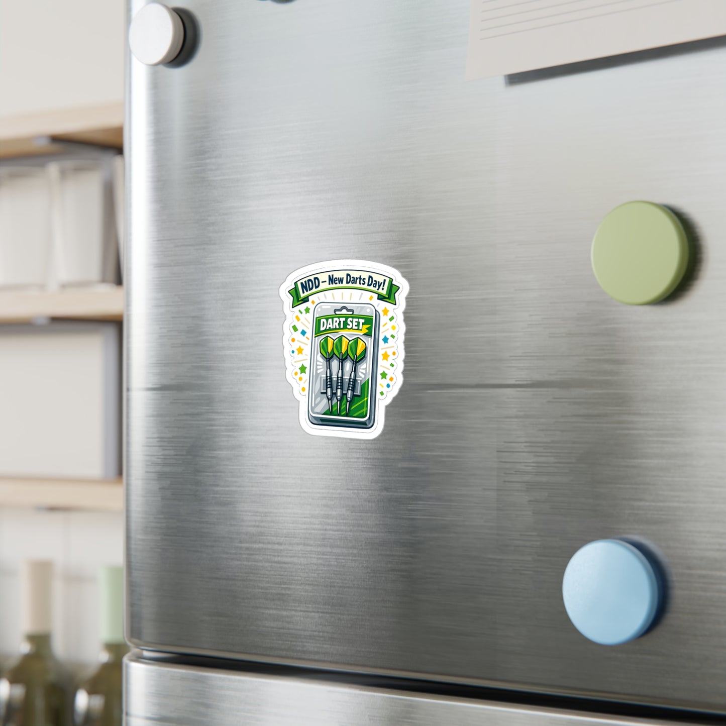 Dart Sticker NDD – New Darts Day! Funny Drinking Team Design, Vinyl Waterproof Decals for Laptop, Water Bottle, Dartboard Arrow Fans
