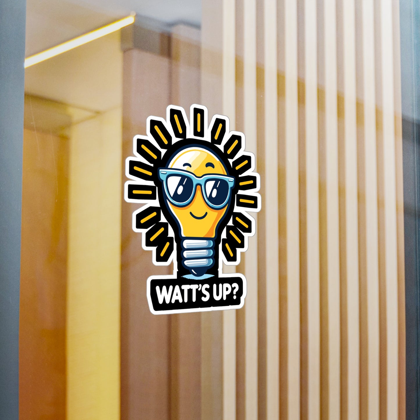 Watt's up - Electrician Sticker for Laptop Sticker. Water Bottle Sticker, Vinyl Stripper Decal - Electrician Gift