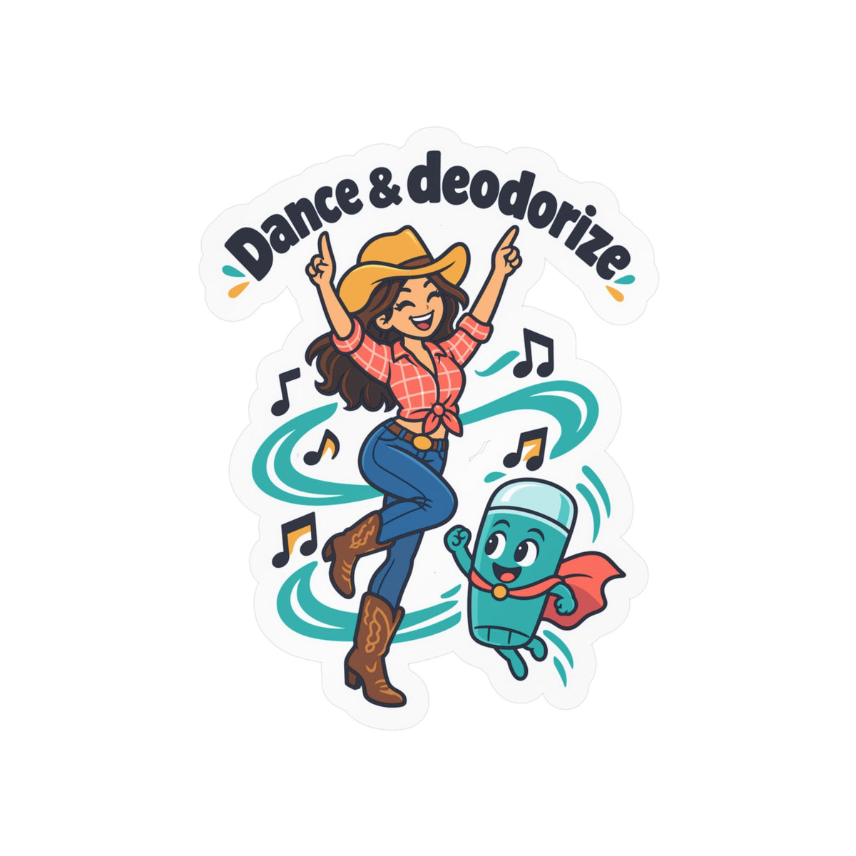 Line Dance Sticker - Dance & Deodorize Decals for the Country-Life Dancer, Western Laptop and Water Bottle Decor