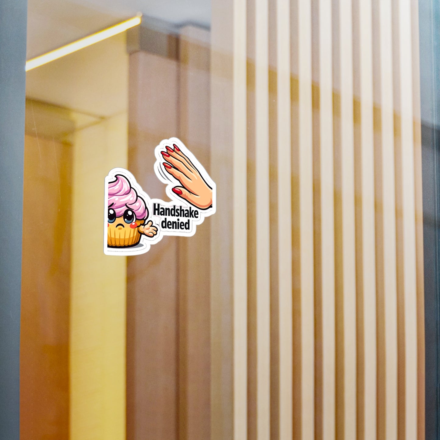 Baking Sticker "Handshake Denied" Funny Sourdough Baker Decals Waterproof Vinyl Laptop Water Bottle Sticker