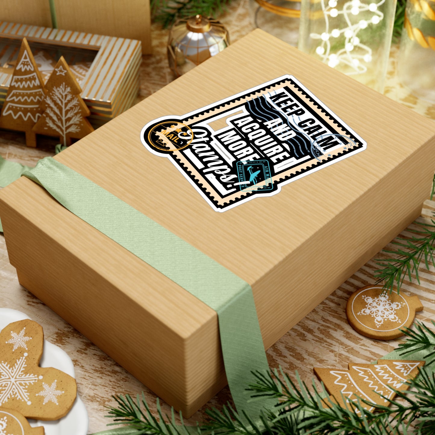 Keep Calm and Acquire More Stamps | Stamp collector Sticker | Philatelist Decals | Stamp collector Gift