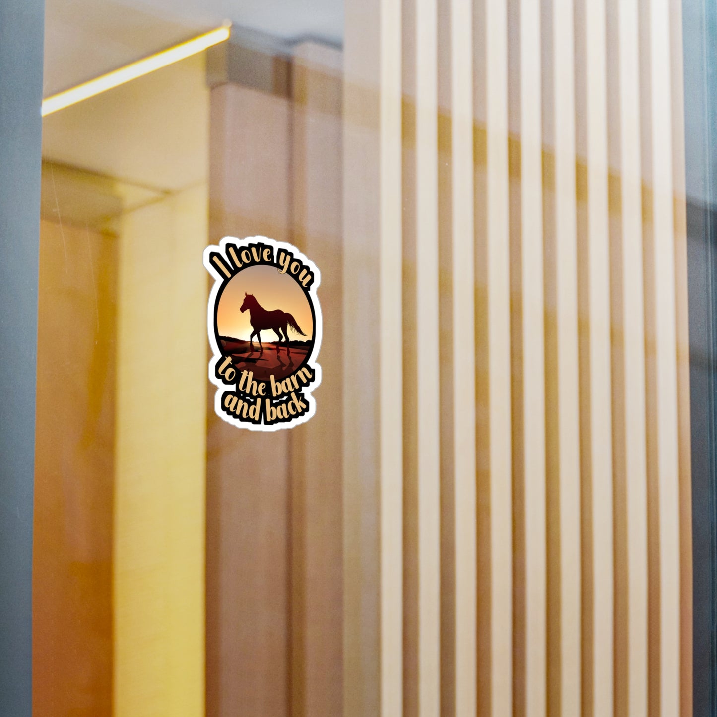 I Love You To The Barn And Back - Horse Sticker for Wall, Laptop, Window, Truck, Car Horse Gift Vinyl Barn Decal Sticker
