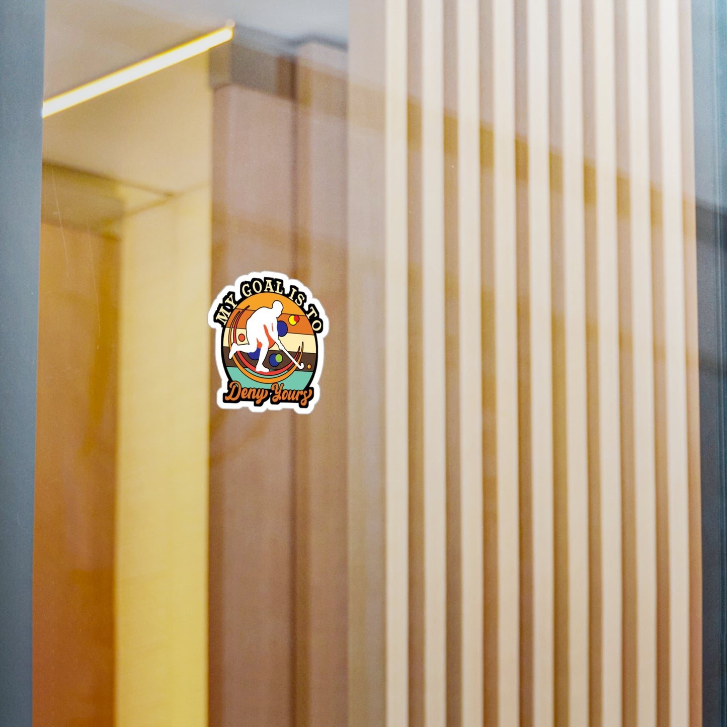 MY Goal is to Deny Yours - Field hockey Sticker for Laptop Sticker. Water Bottle Sticker, Vinyl Hockey Decal - Field hockey Gift