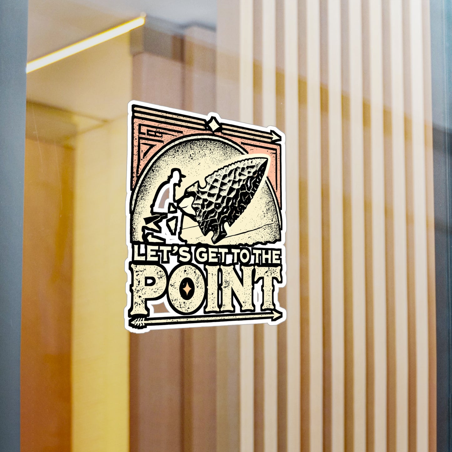 Let's Get To The Point – Arrowhead Sticker for Laptop & Water Bottle | Vinyl Stone Decal, Arrowhead Gift