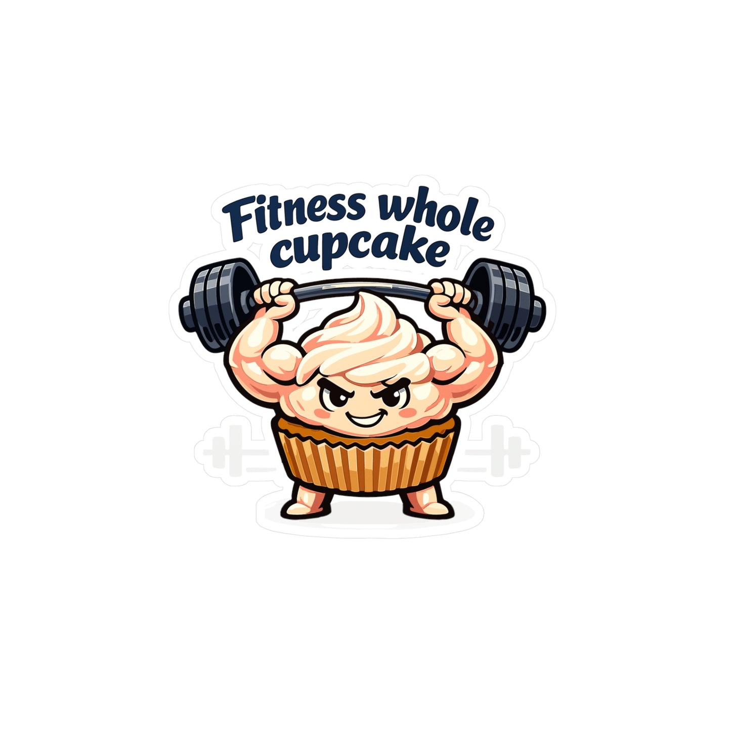 Baking Sticker Funny Fitness Whole Cupcake Design Waterproof Vinyl Decals for Laptop Water Bottle Sourdough Soggy Baker Humor