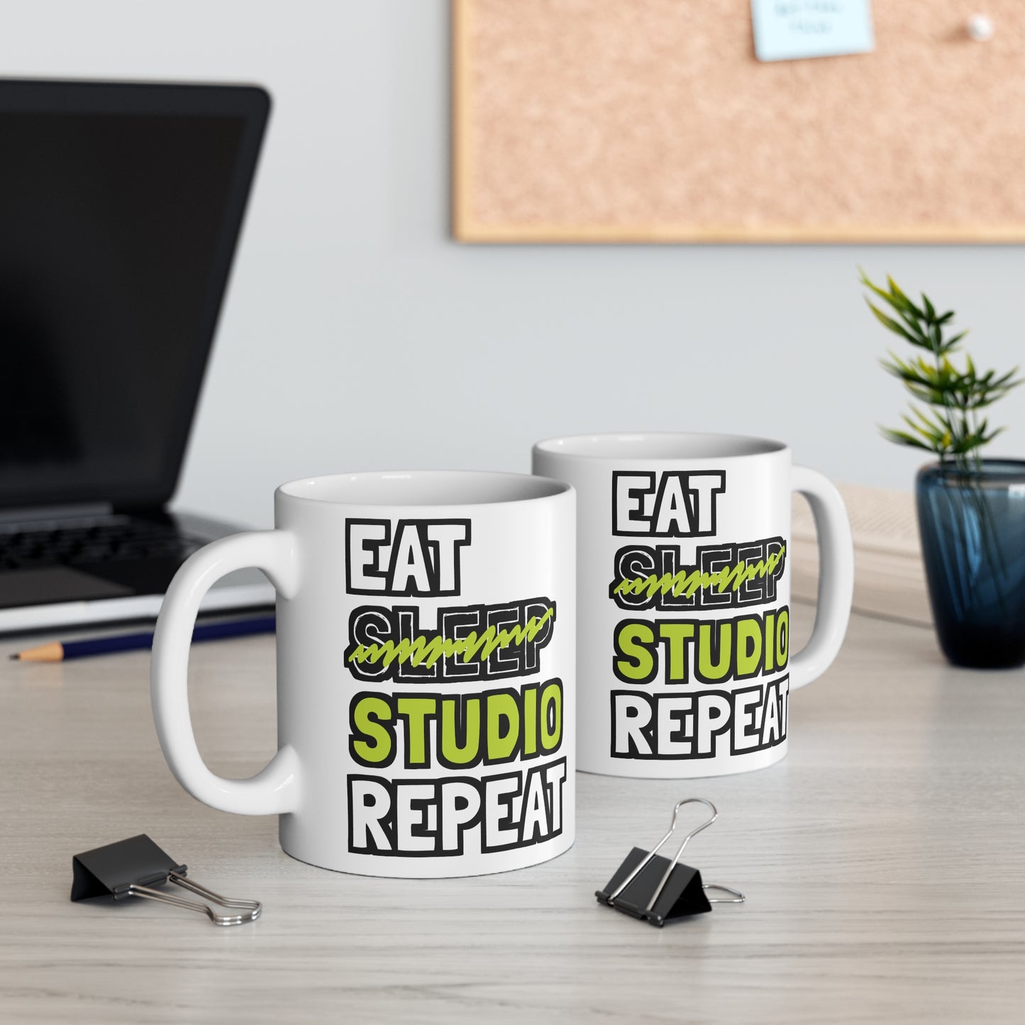 Eat Sleep Studio Repeat - Architecture Mug for Coffee 11oz. Architecture Cup, White ceramic, Studio Mug - Architecture Gift