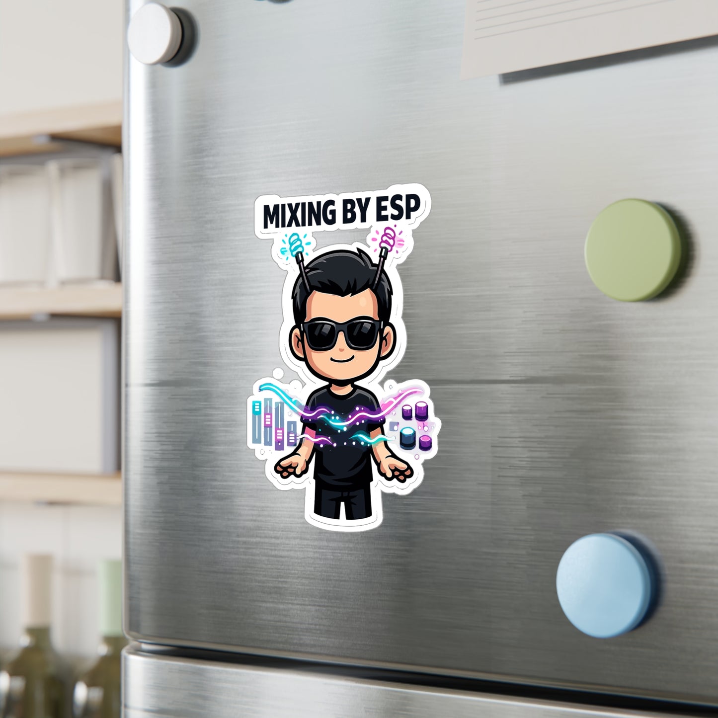 Audio Engineer Sticker Mixing by ESP Vinyl Waterproof decals for Laptop Water Bottle Monitor Sound Engineer Audio Technician