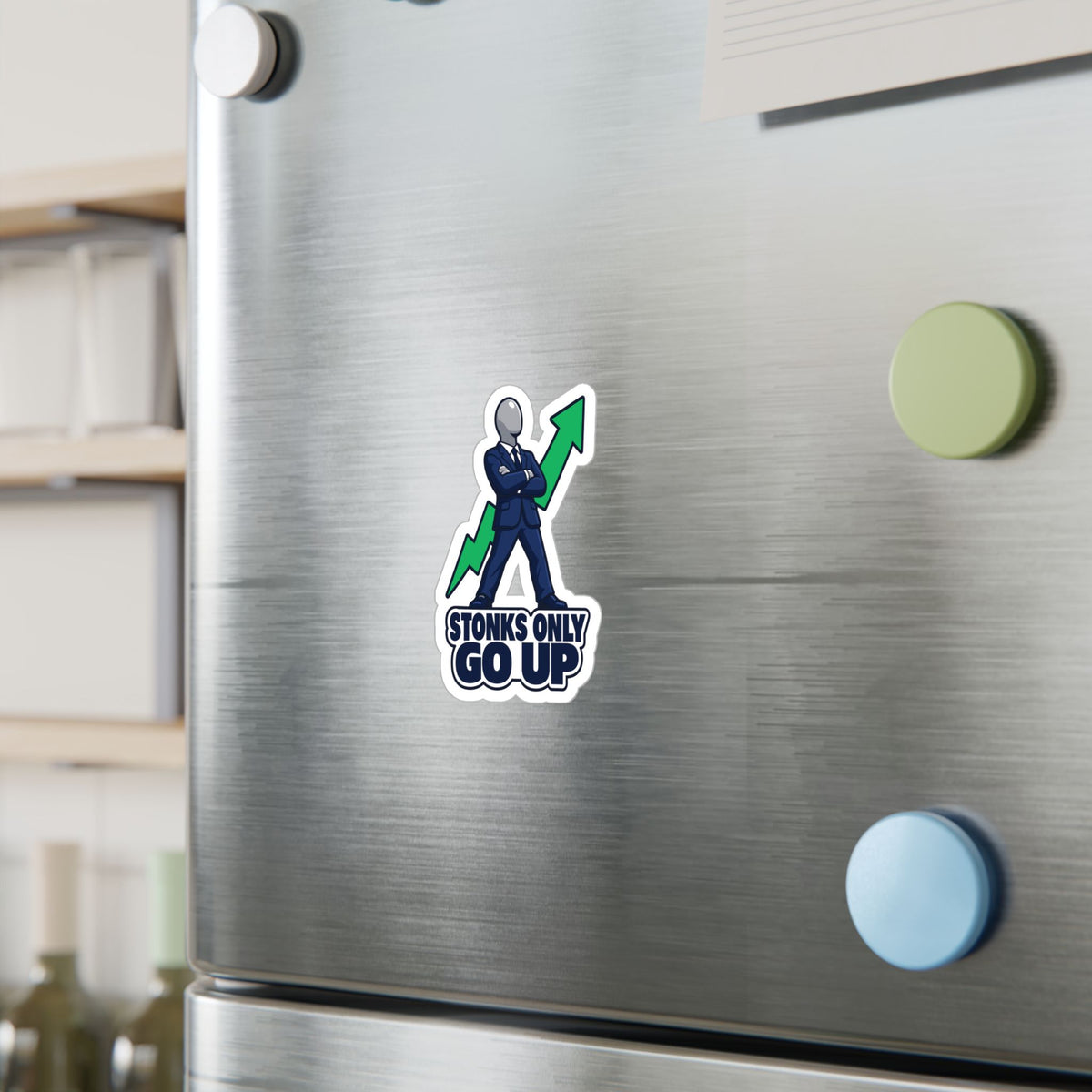 Day Trading Sticker - Stonks Only Go Up Decals for Stock Market Traders and Forex Fans, Laptop or Water Bottle Decor