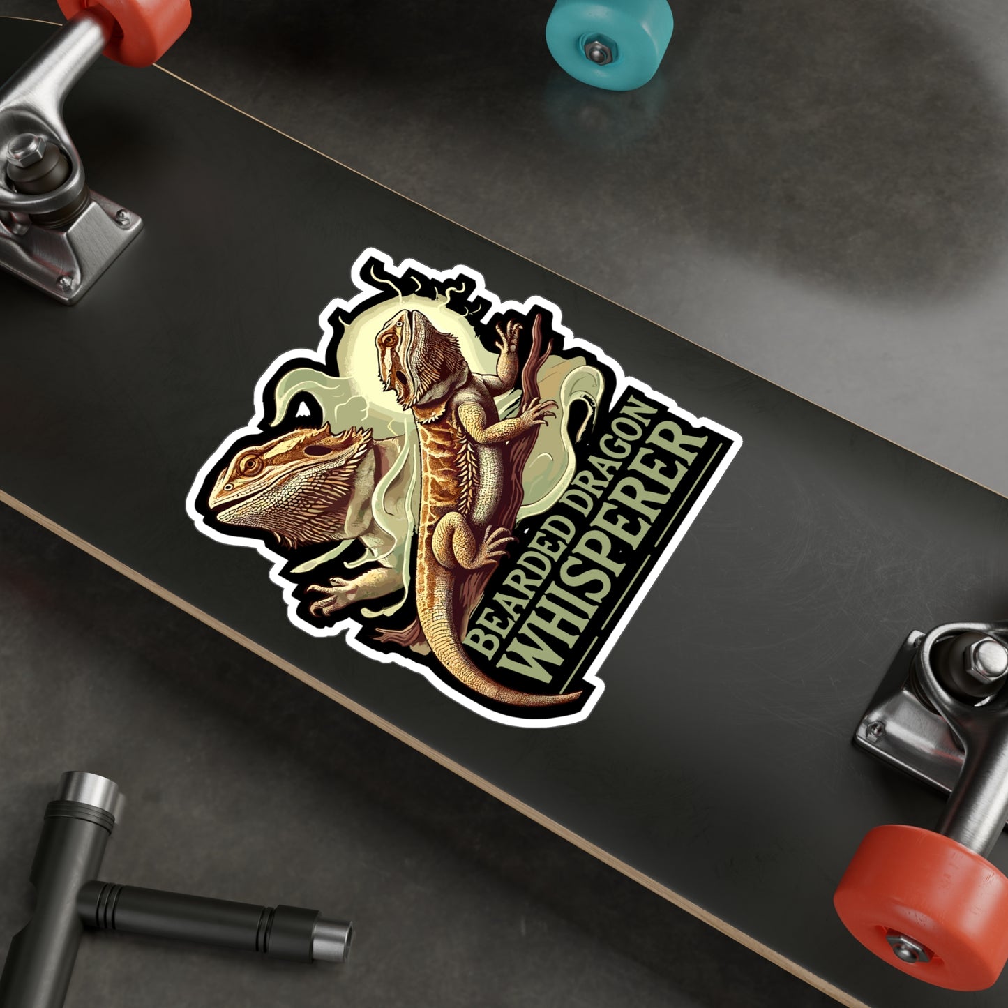 Bearded Dragon Whisperer - Bearded dragon Sticker for Laptop Sticker. Water Bottle Sticker, Vinyl Reptile Decal - Bearded dragon Gift