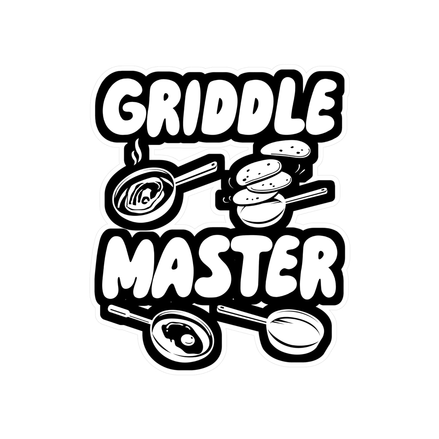 Griddle Master - Barbecue Sticker for Wall, Laptop, Window, Truck, Car Barbecue Gift Vinyl Bbq Decal Sticker