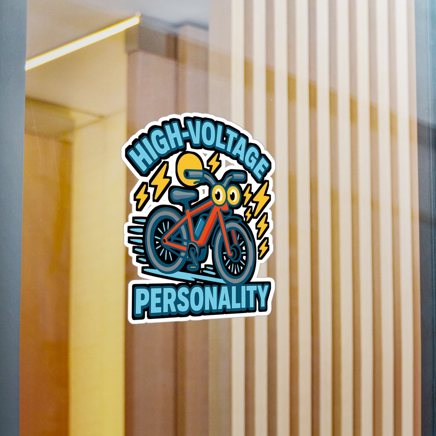 Pedelec Sticker – High Voltage Personality Decals for E Bike, Electric Bike, Laptop or Water Bottle, Waterproof Vinyl, Energy & Electricity Theme