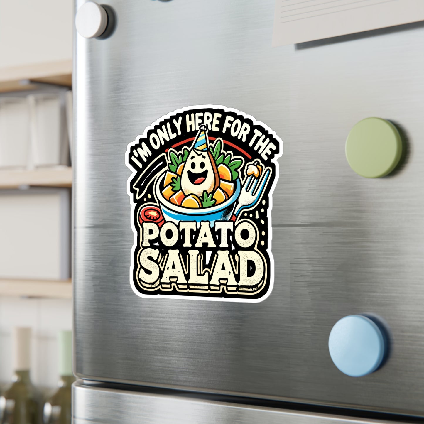 I'm Only Here For The Potato Salad - Potato Sticker for Laptop Sticker. Water Bottle Sticker, Vinyl Salad Decal - Potato Gift