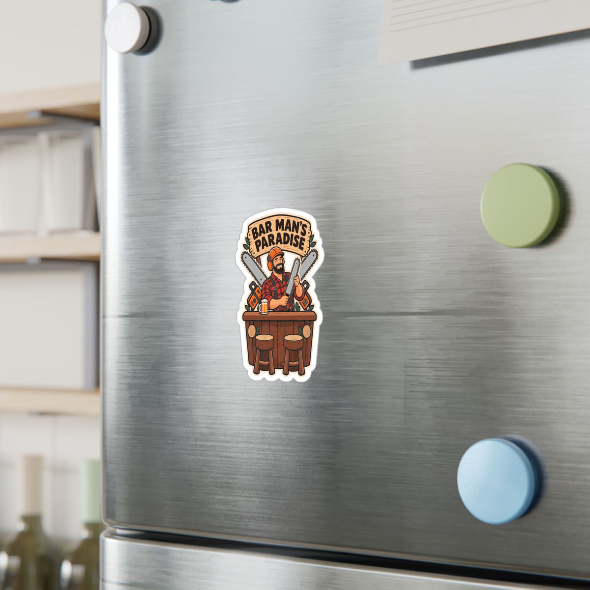 Tree Sticker "Bar Man's Paradise" for a Tree Worker or Branch Manager - Laptop and Water Bottle Decals