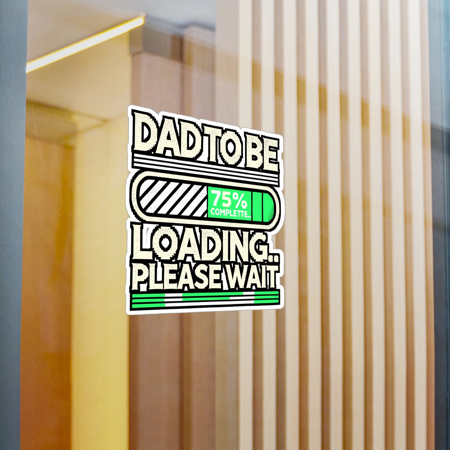 Dad To Be Loading Please Wait – Pregnancy Announcement Sticker for Laptop or Water Bottle | Vinyl Father Decal Gift