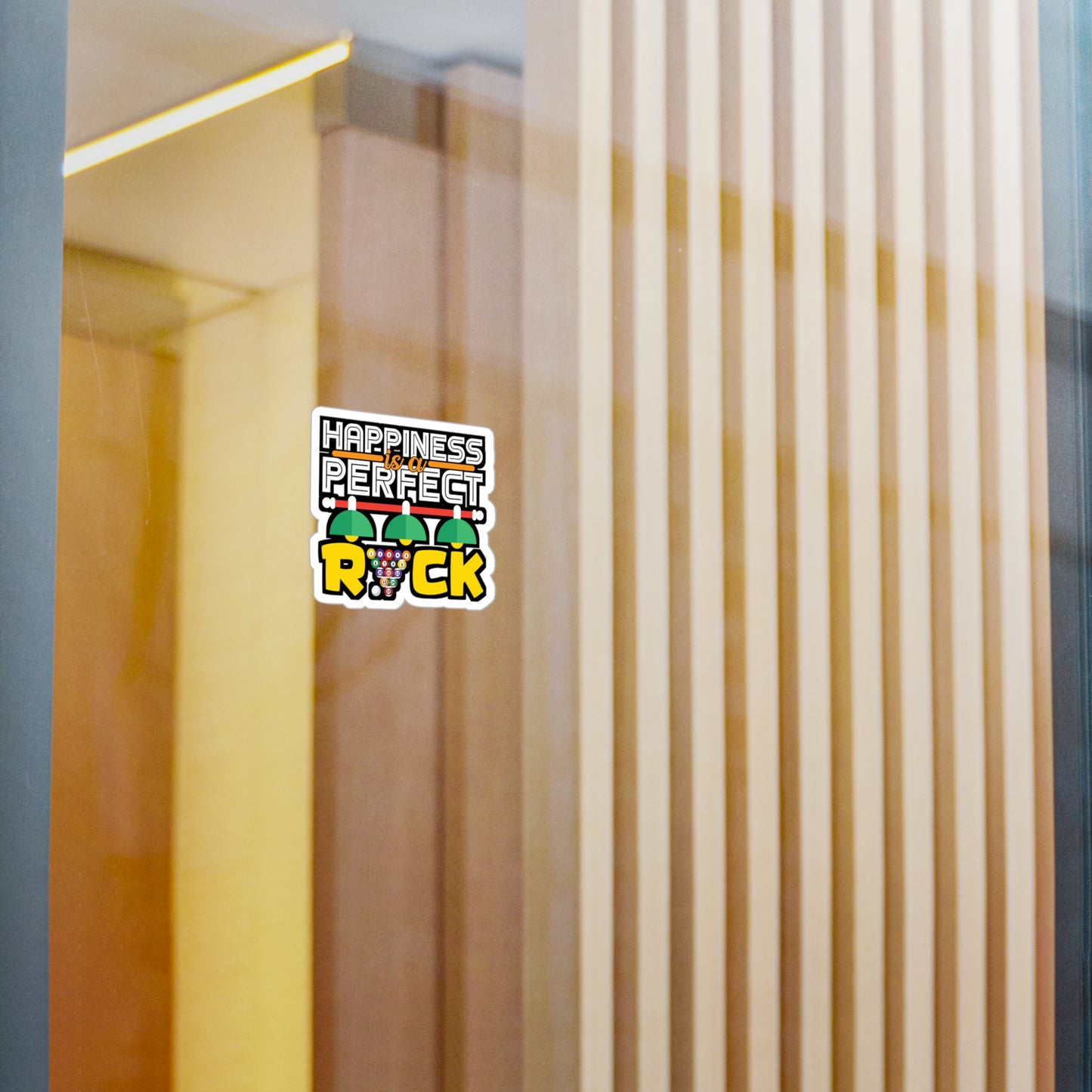 Happiness is a Perfect Rick - Billiards Sticker for Laptop Sticker. Water Bottle Sticker, Vinyl Pool Decal - Billiards Gift