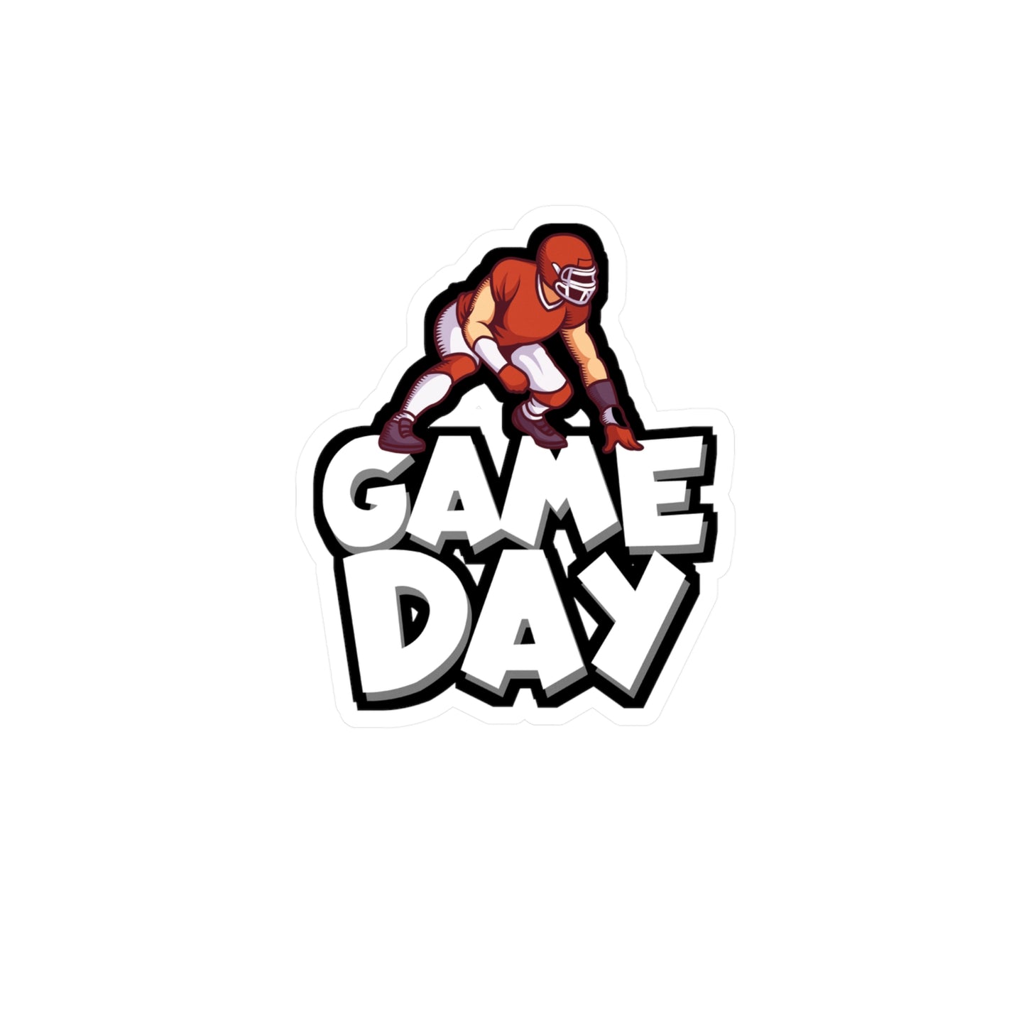 Game day - Rugby Sticker for Wall, Laptop, Window, Truck, Car Rugby Gift Vinyl Football Decal Sticker