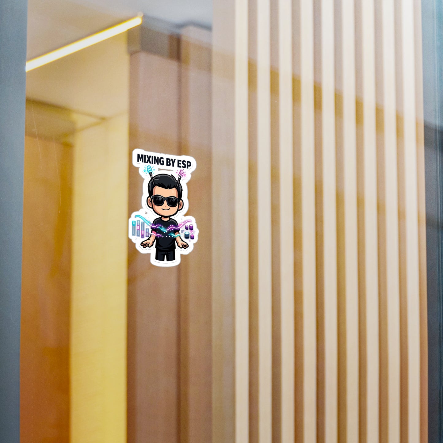 Audio Engineer Sticker Mixing by ESP Vinyl Waterproof decals for Laptop Water Bottle Monitor Sound Engineer Audio Technician