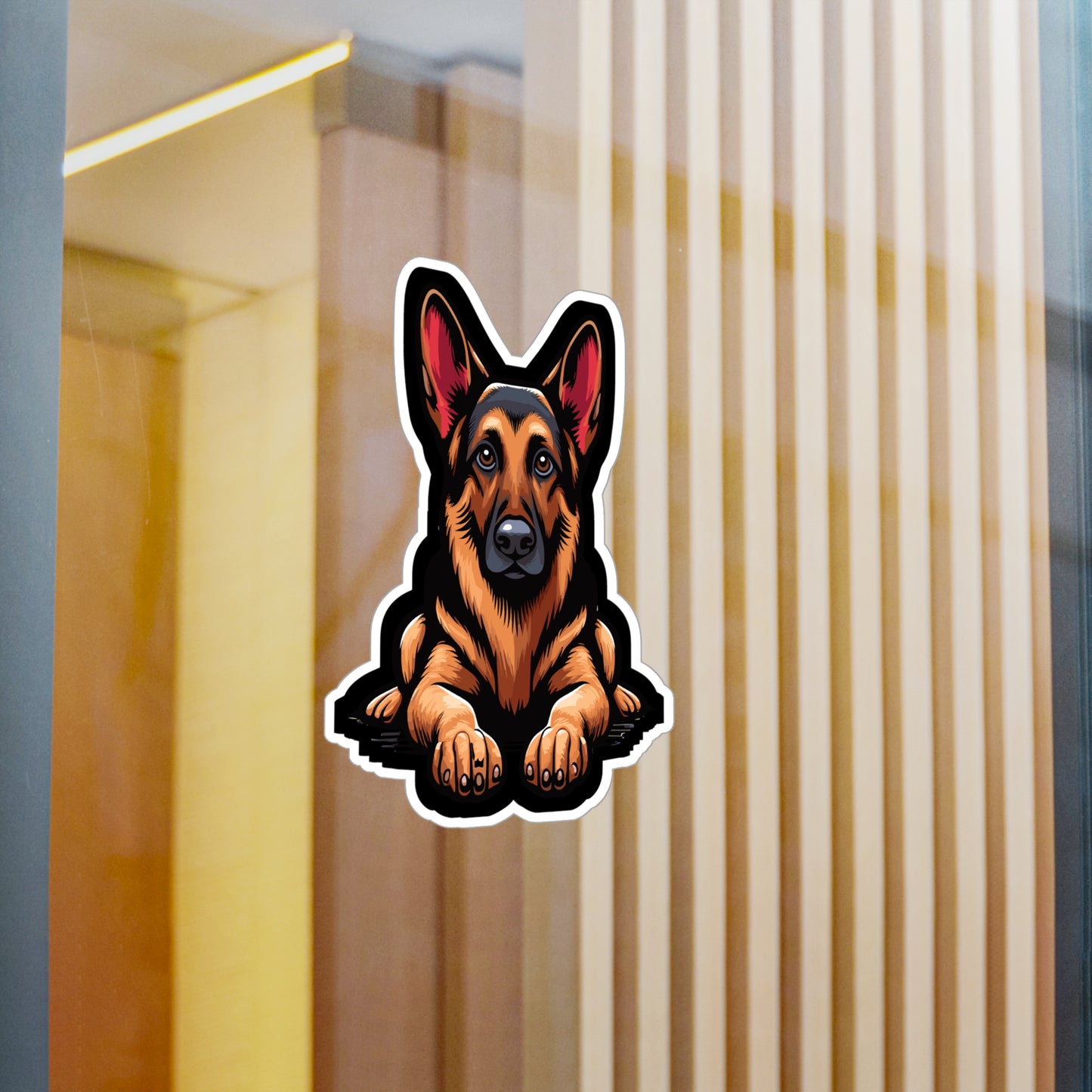 German Shepherd - German Sticker for Car Window Laptop Sticker. Water Bottle Sticker, Vinyl Shepherd Decal, Guard Sticker - German Gift