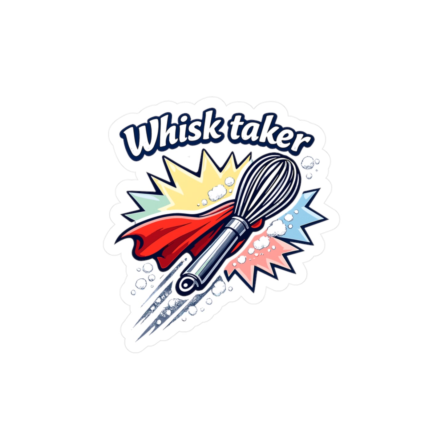 Baking Sticker Whisk taker Funny Baker Vinyl decals Waterproof for Laptop Water Bottle Sourdough Humor Soggy Dough Design
